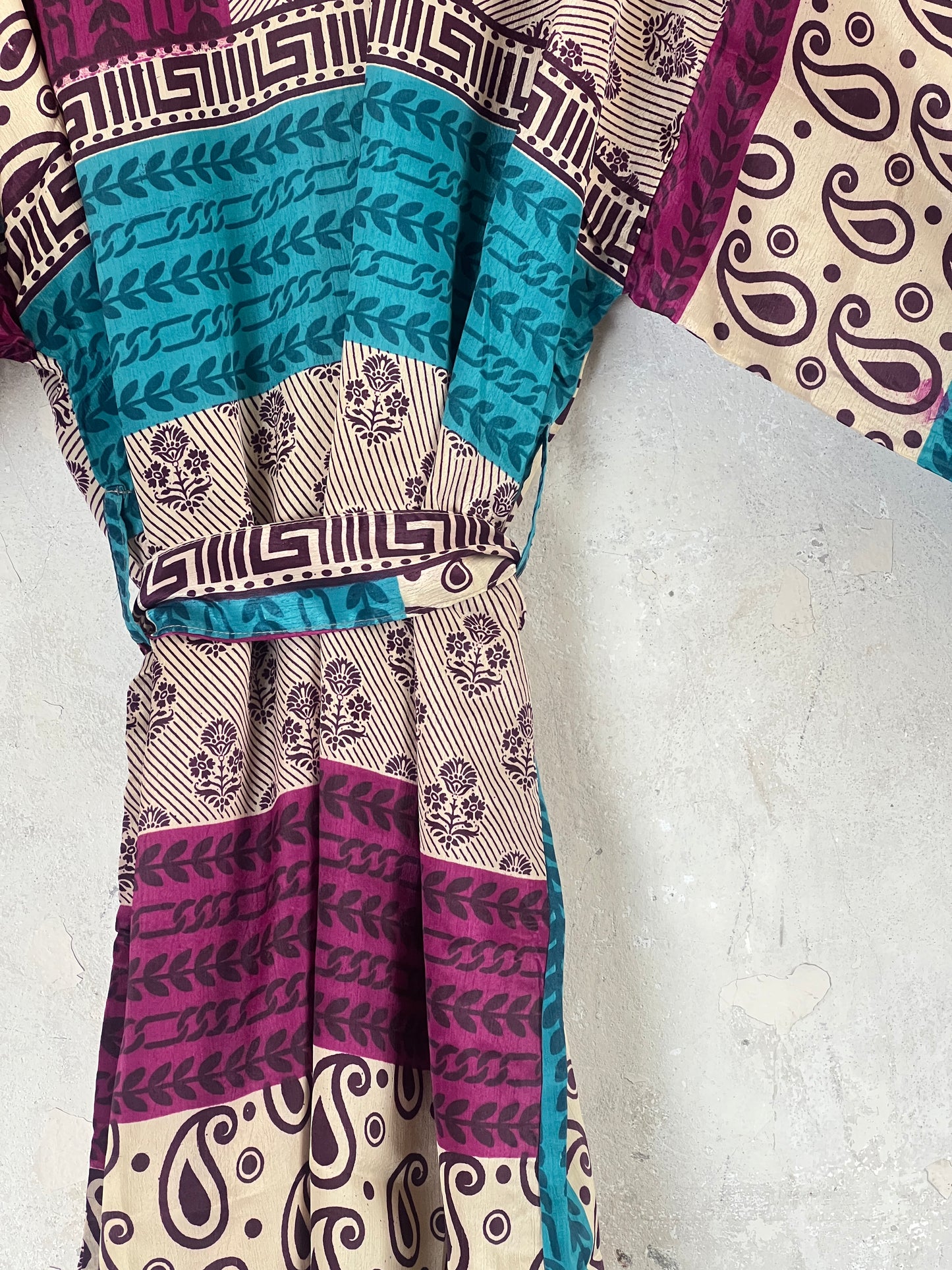 Vintage Saree Silk Kimono / Duster - Short