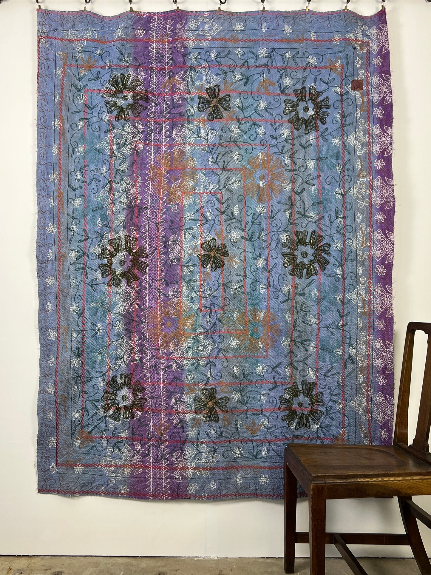 Vintage Kantha Suzani Quilt