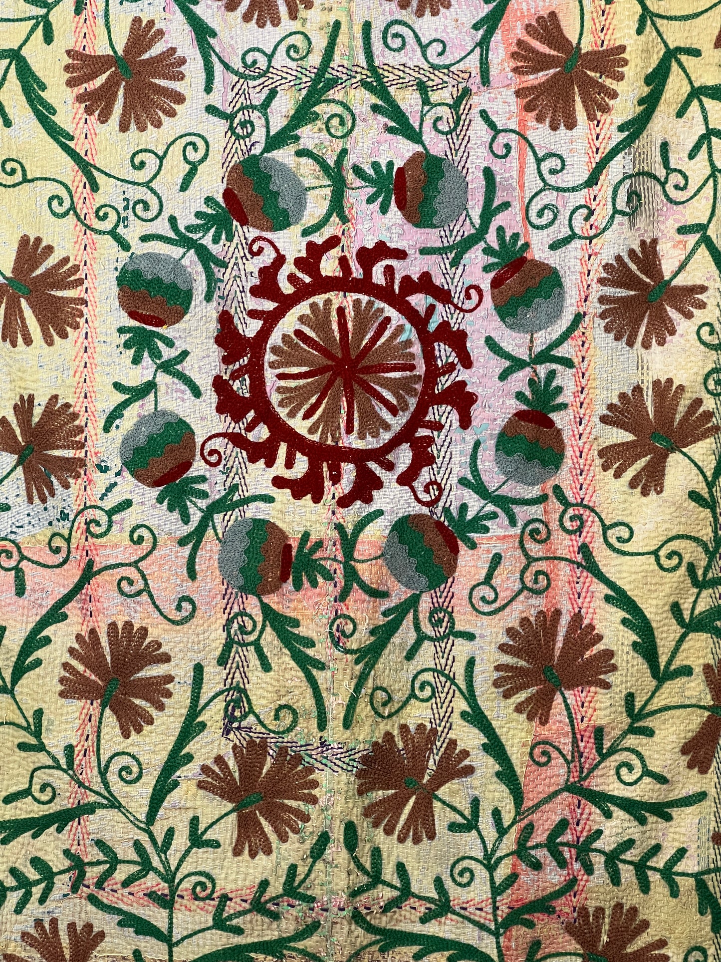 Vintage Kantha Suzani Quilt