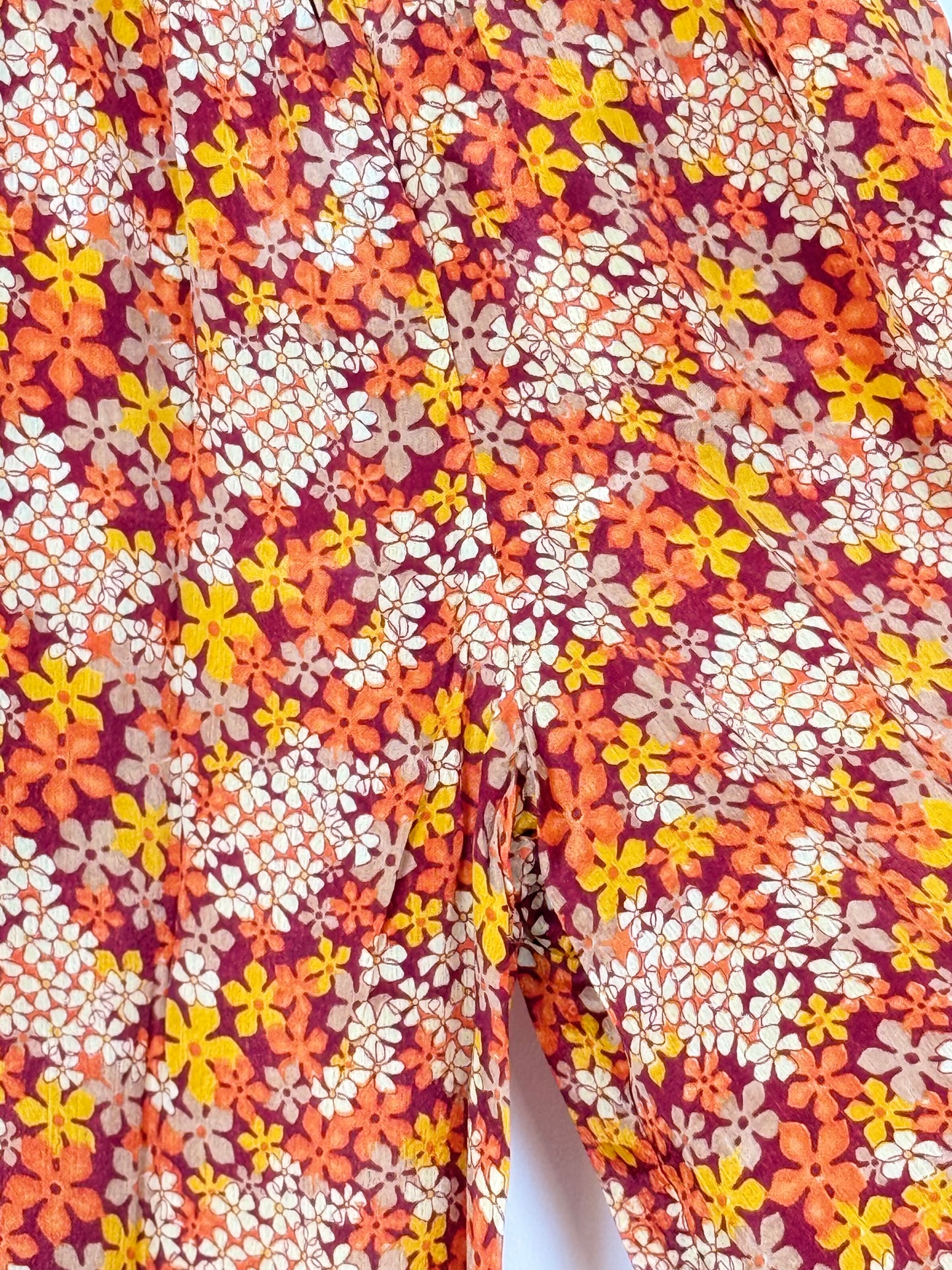 Vintage Saree Silk Trousers & Shirt Co-ordinated Set