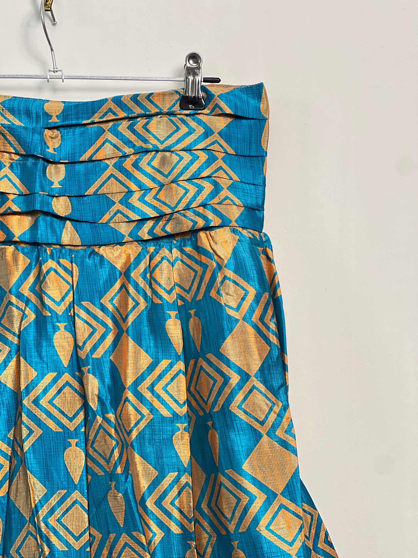 Vintage Saree Silk Pleated Skirt