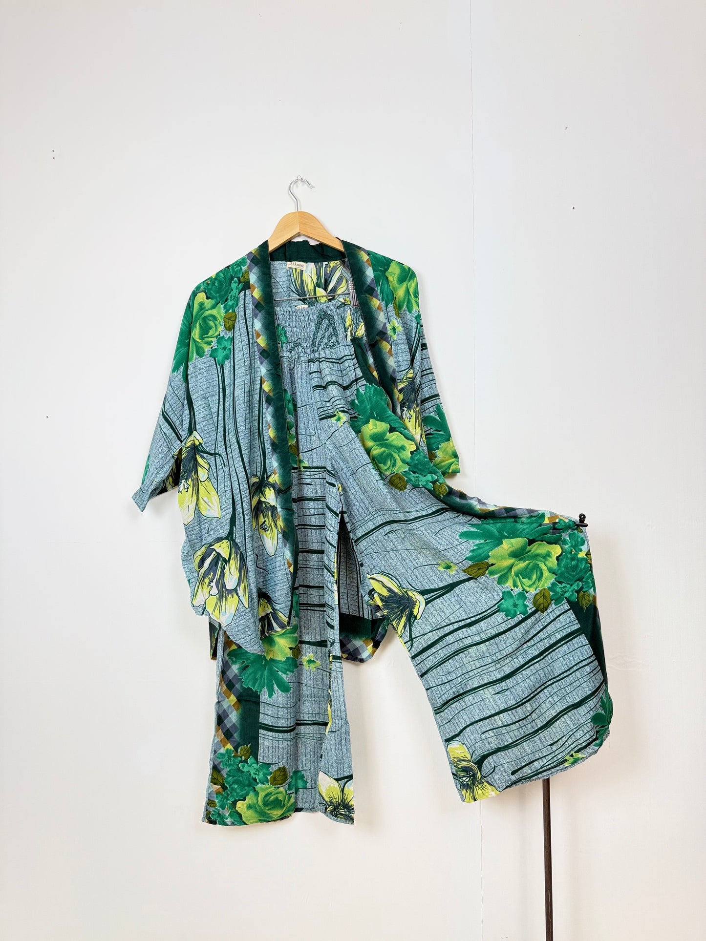 Vintage Saree Silk Trousers & Shirt Co-ordinated Set