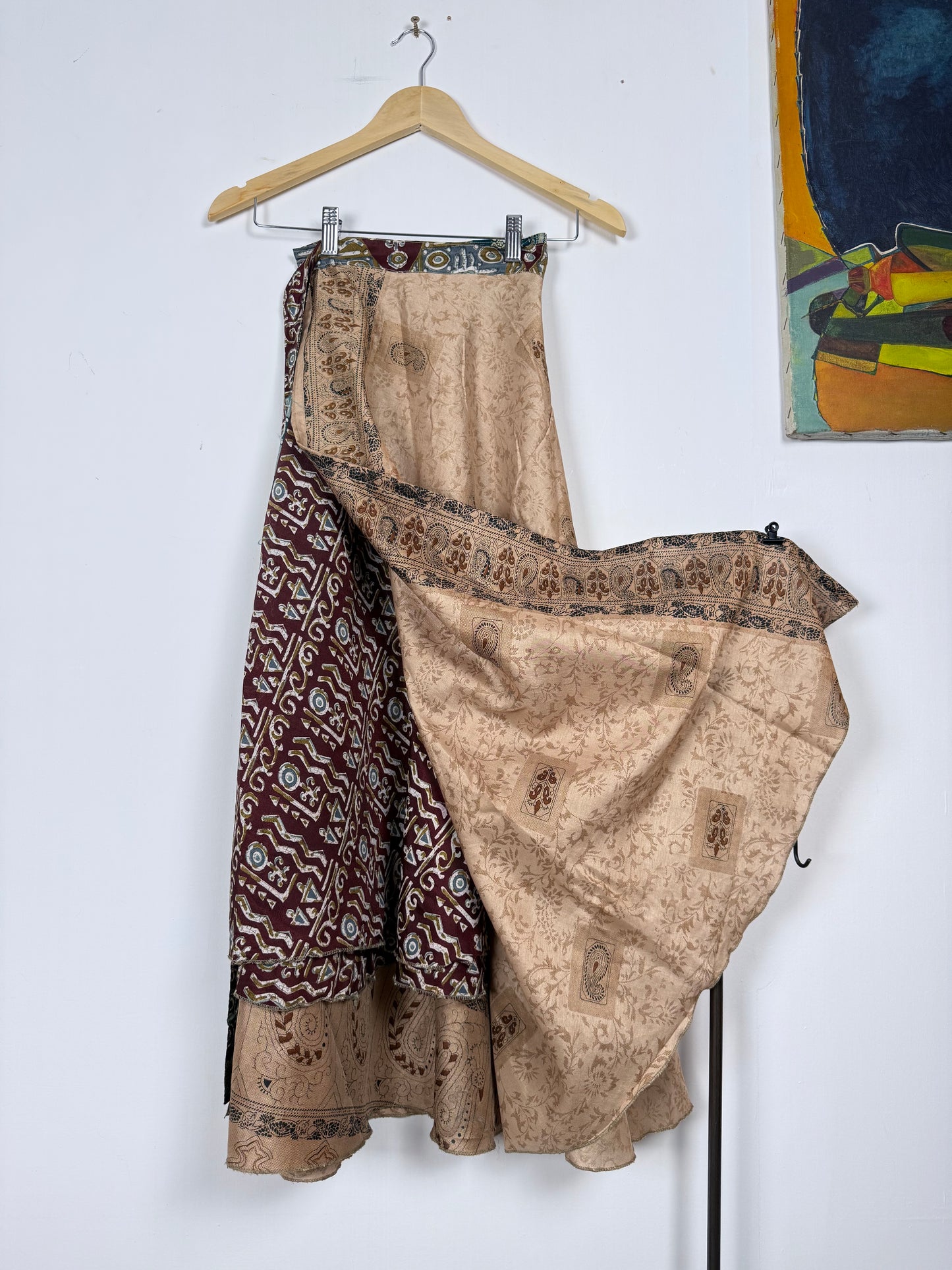 Vintage Saree Silk Wrap Skirt