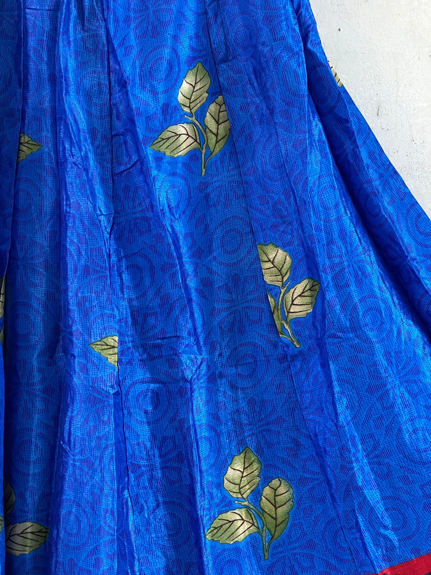 Vintage Saree Silk Pleated Skirt