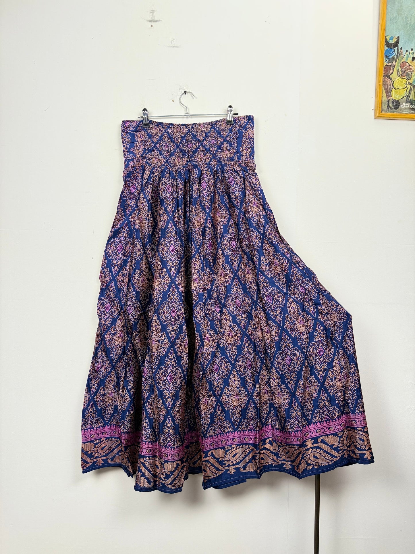 Vintage Saree Silk Pleated Skirt