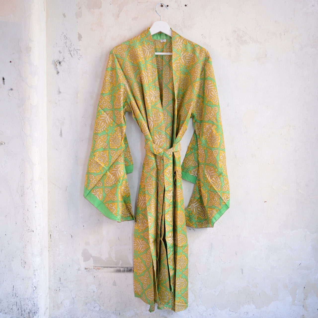 Vintage Saree Silk Batwing Kimono