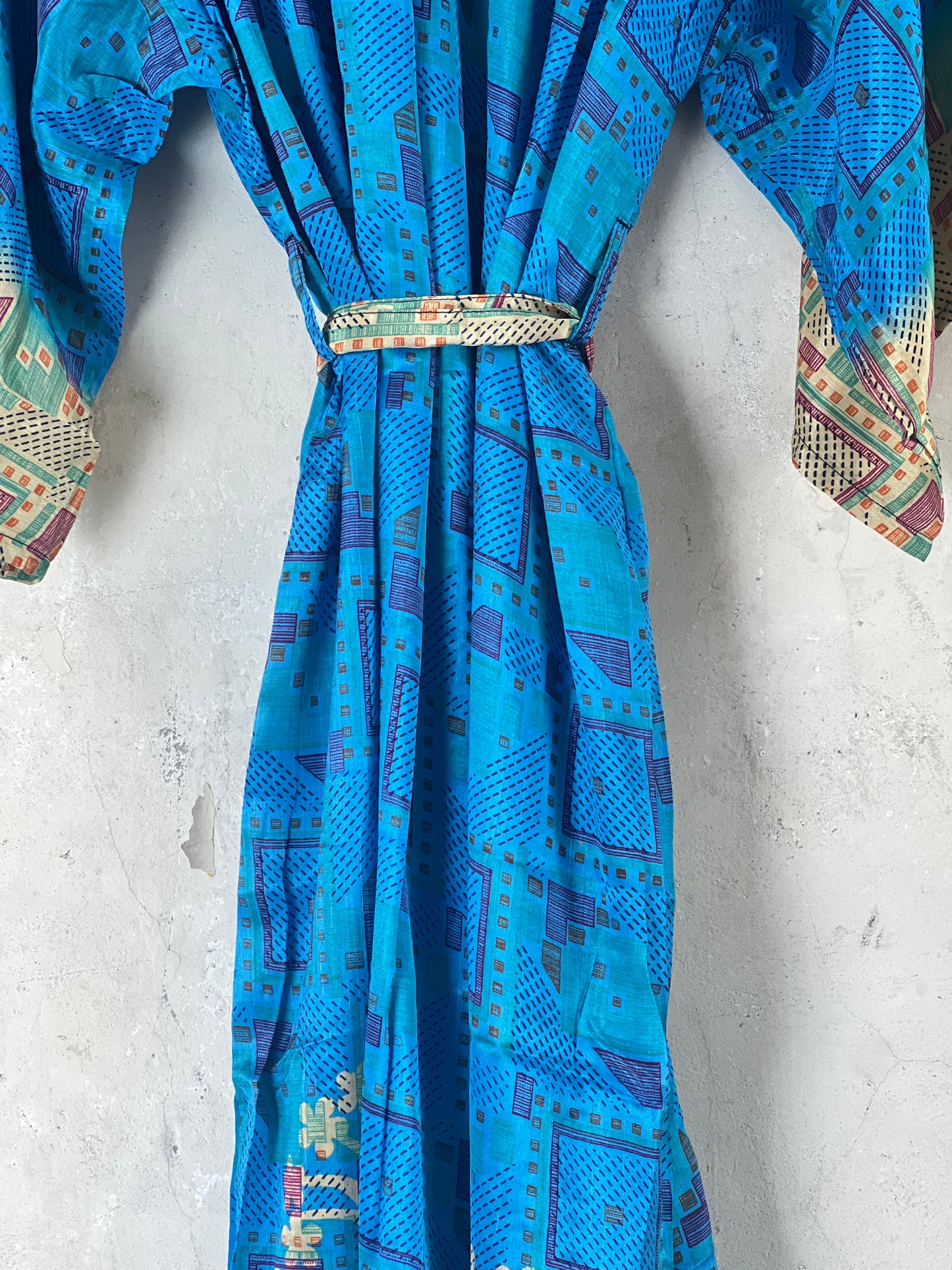 Vintage Saree Silk Kimono / Duster - Long