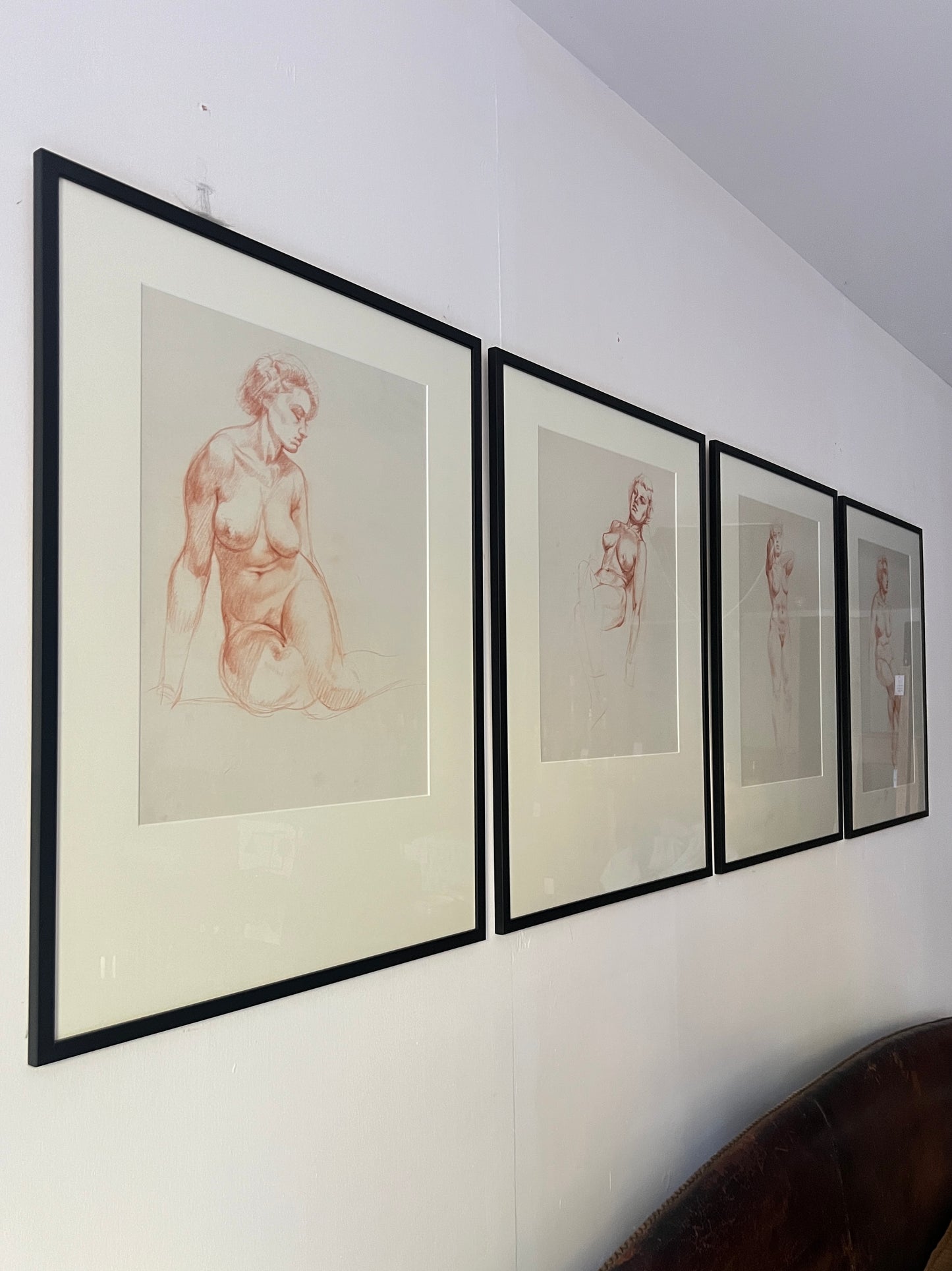 Edward G Powell (Scottish 1905-1997) - A Quartet of Female Nude Studies