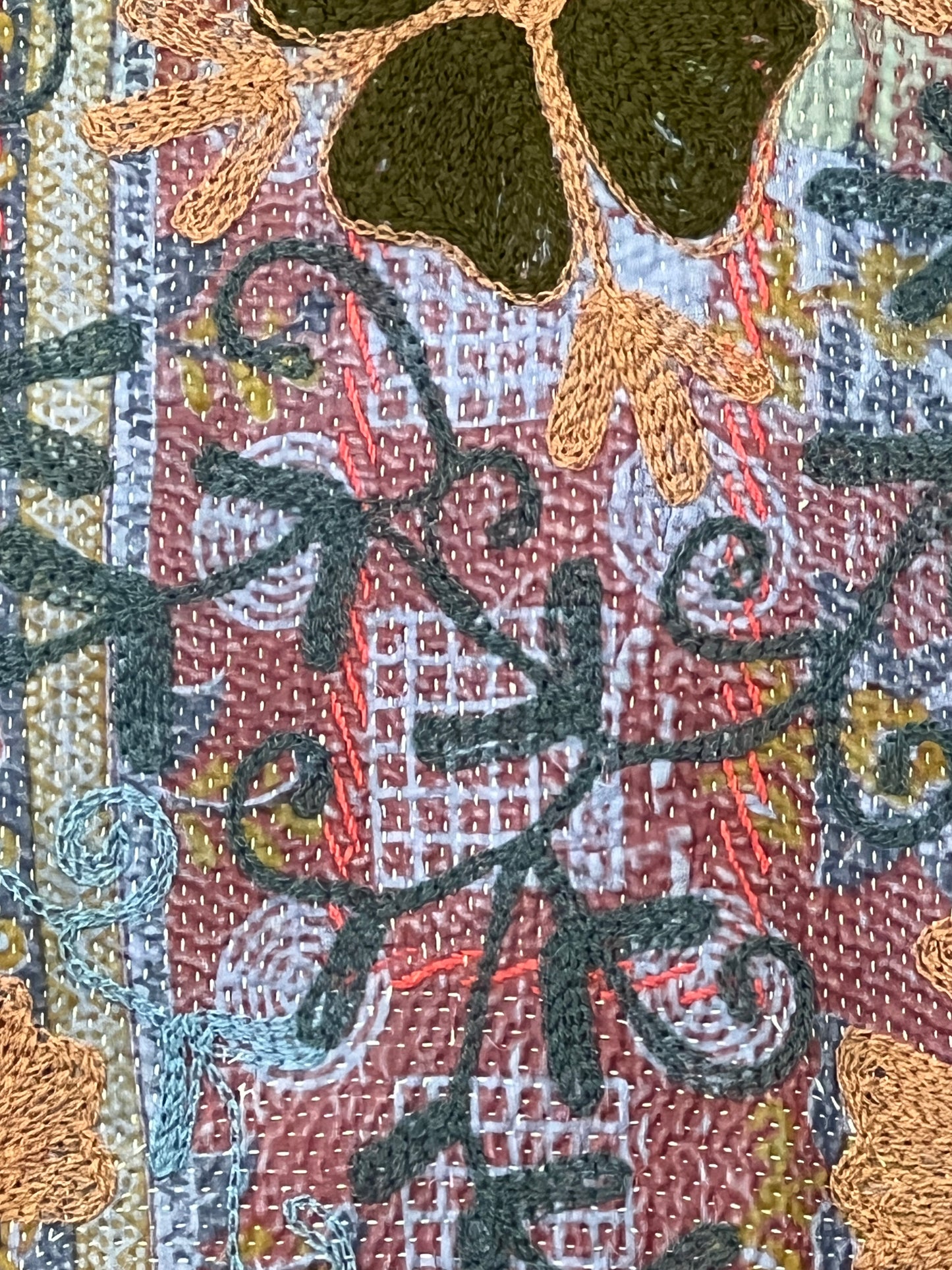 Vintage Kantha Suzani Quilt