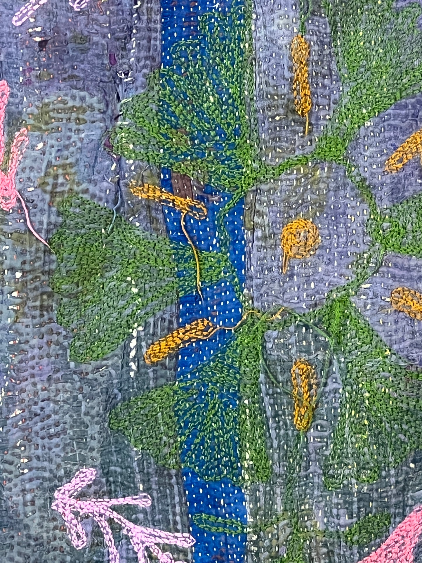 Vintage Kantha Suzani Quilt