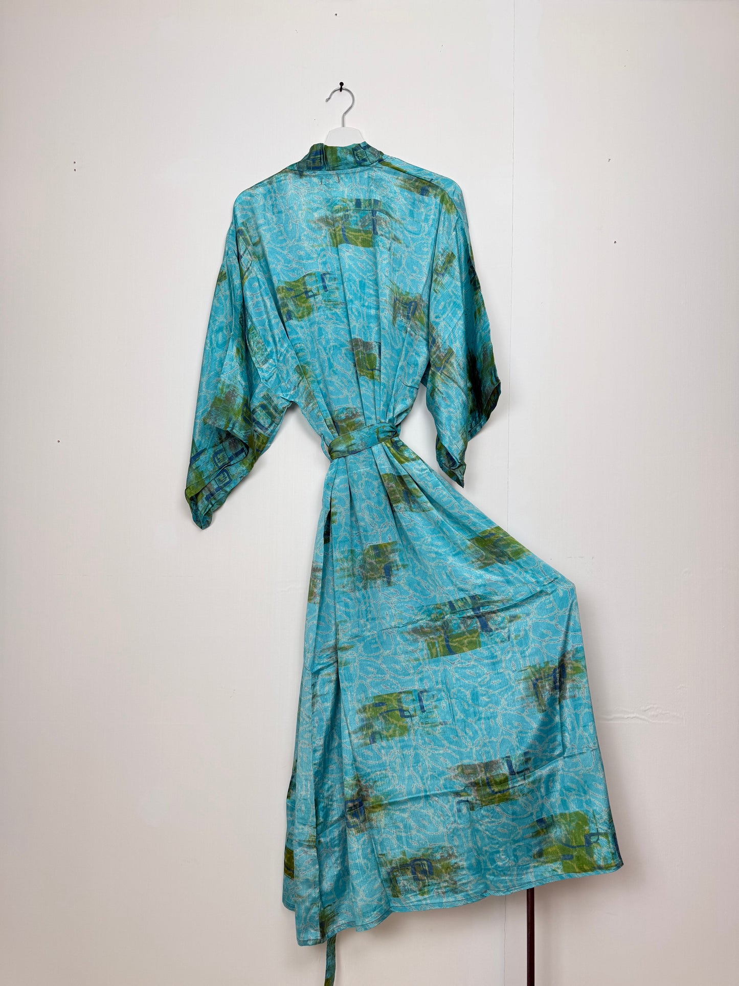 Vintage Saree Silk Kimono / Duster - Long