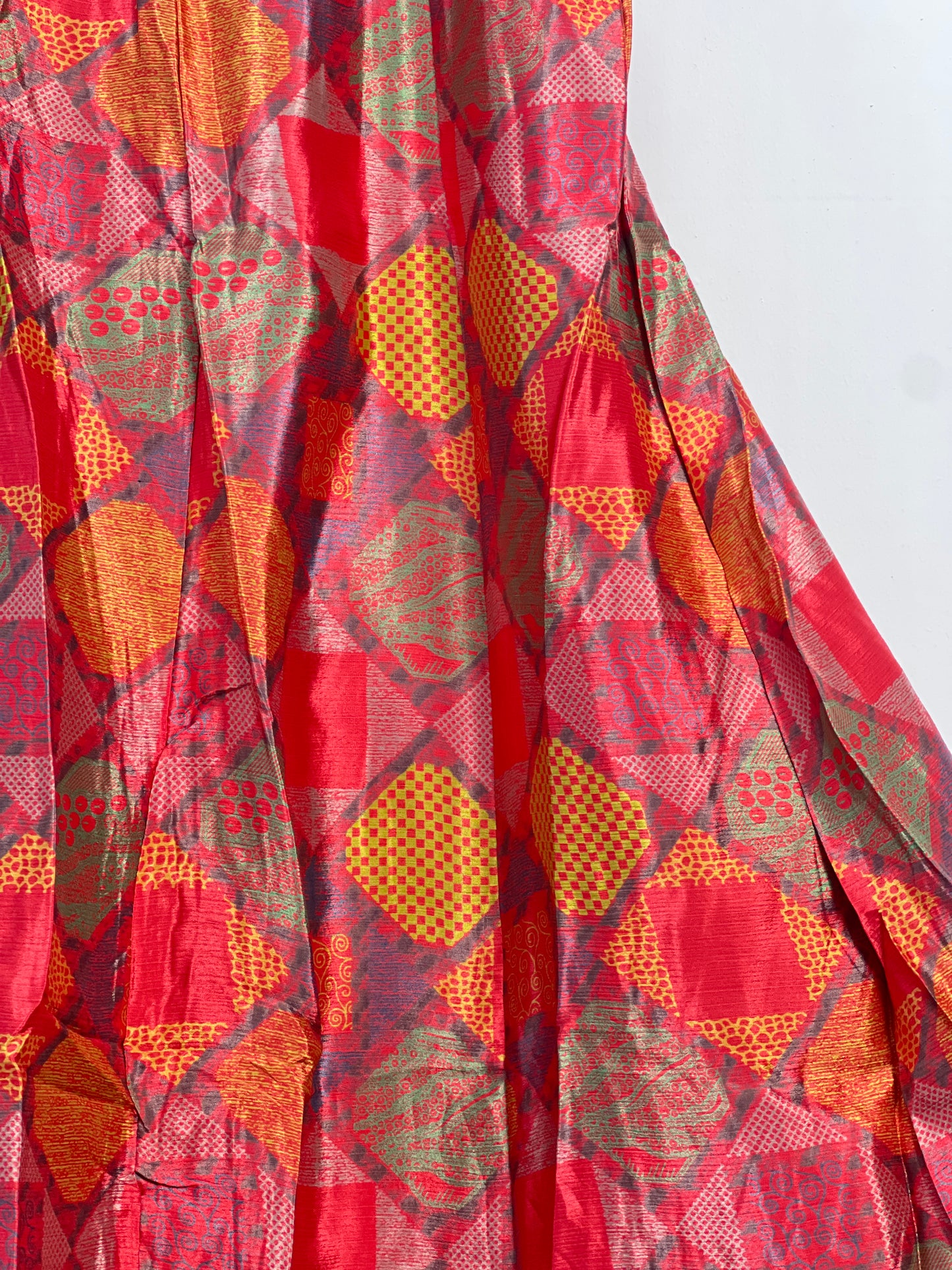 Vintage Saree Silk Pleated Skirt