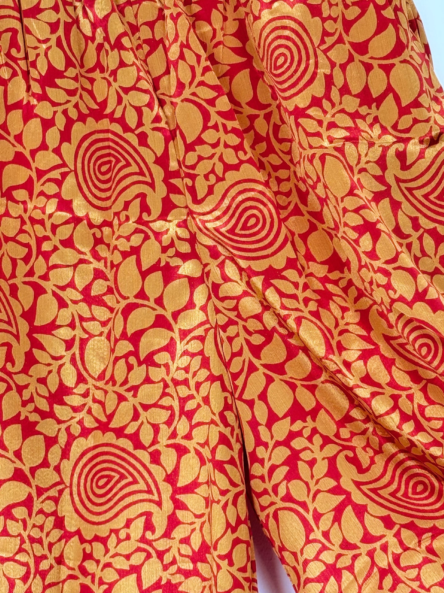 Vintage Saree Silk Trousers & Shirt Co-ordinated Set