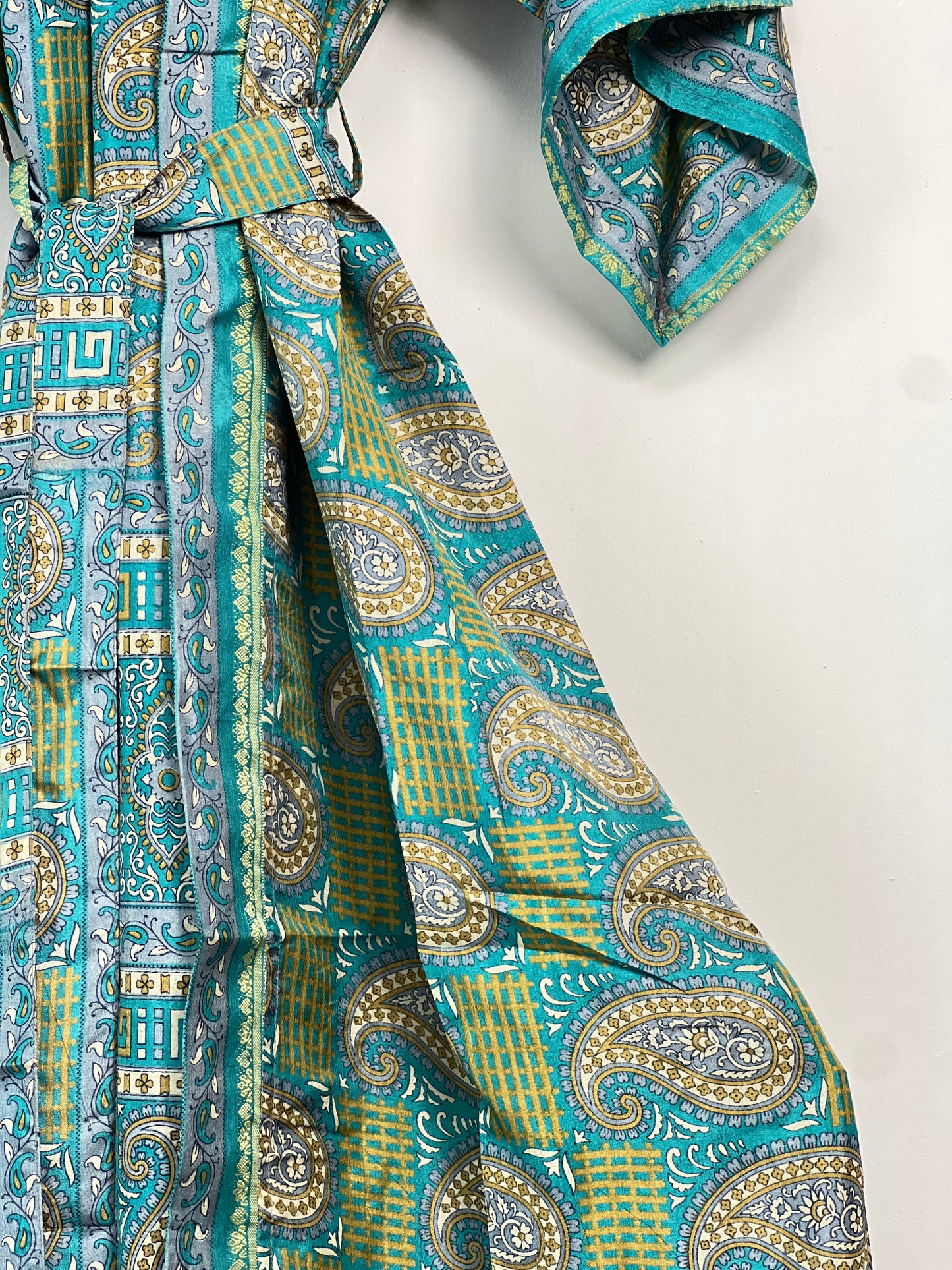 Vintage Saree Silk Kimono / Duster - Long