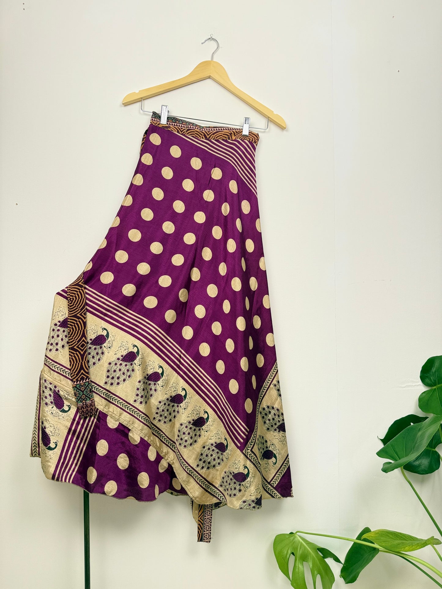 Vintage Saree Silk Wrap Skirt
