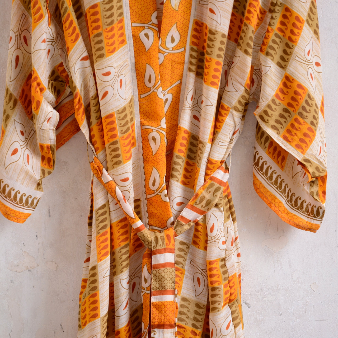 Vintage Saree Silk Kimono / Duster - Long