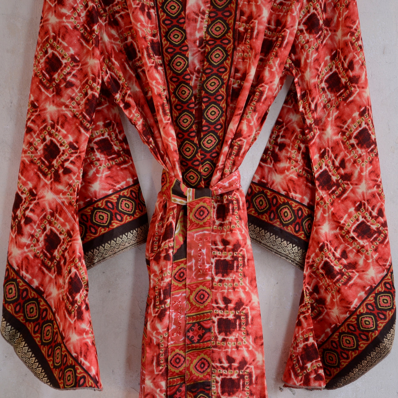 Vintage Saree Silk Batwing Kimono