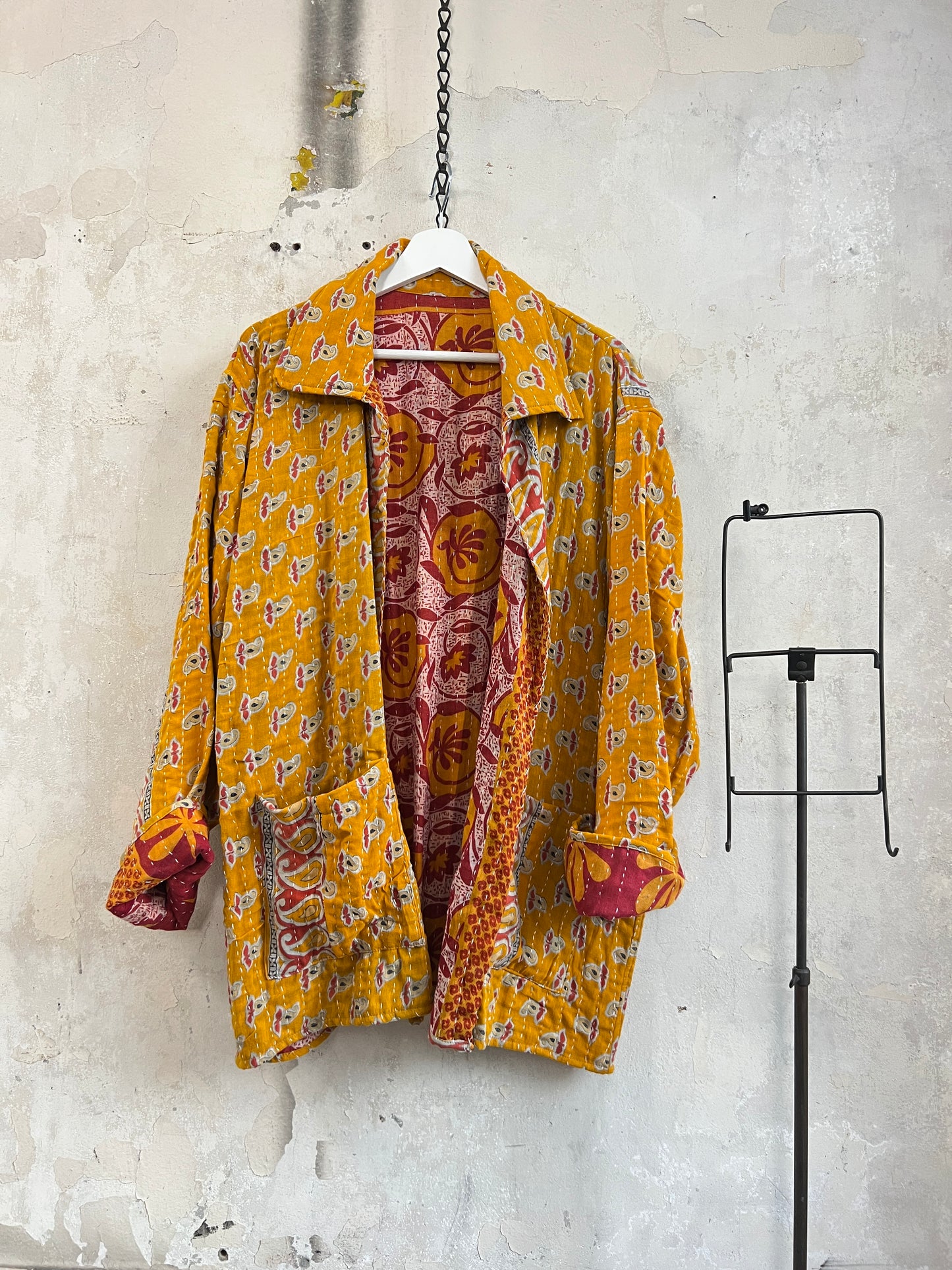 Vintage Cotton Kantha Reversible Jacket ~ No 6