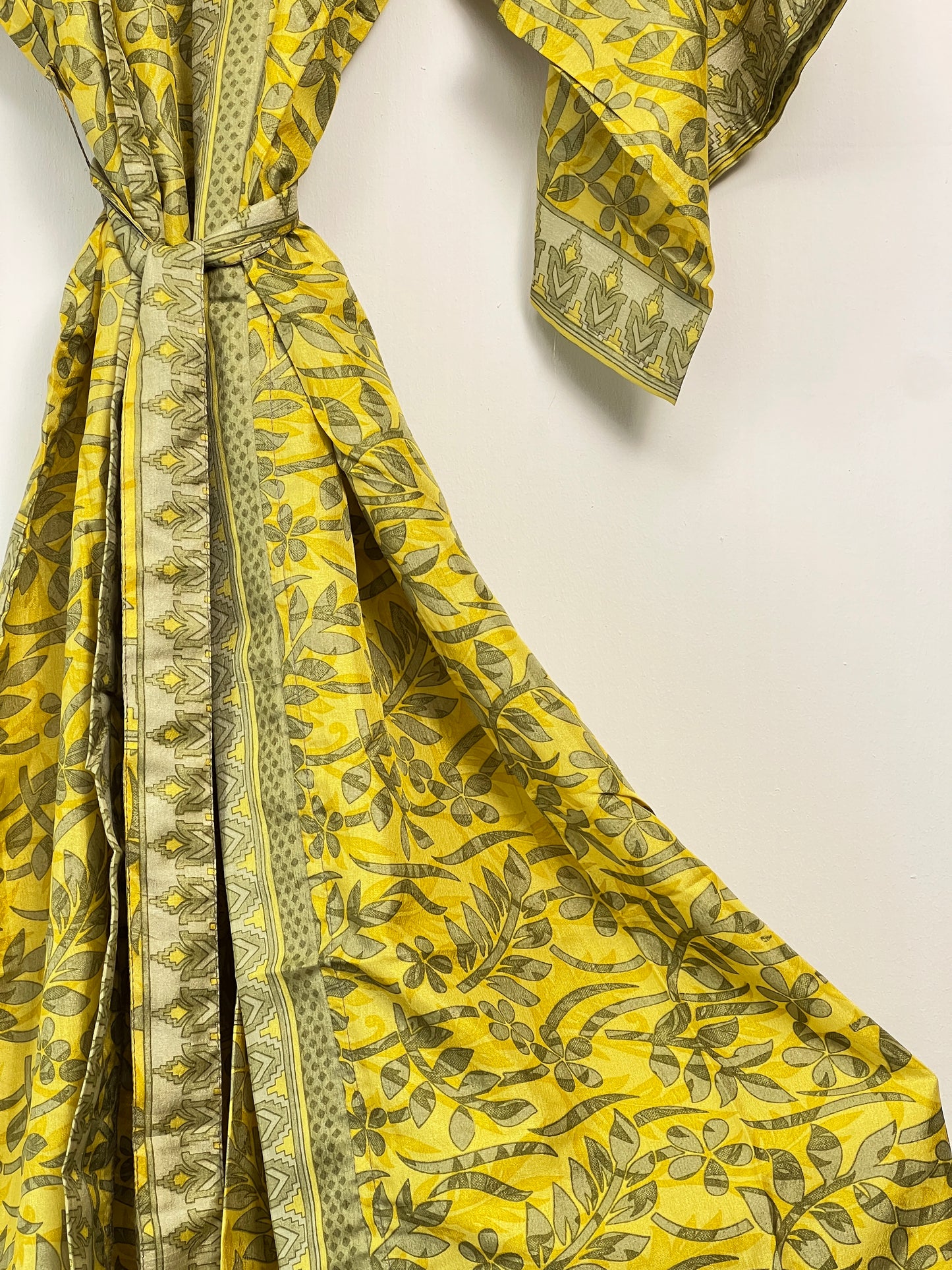 Vintage Saree Silk Kimono / Duster - Long