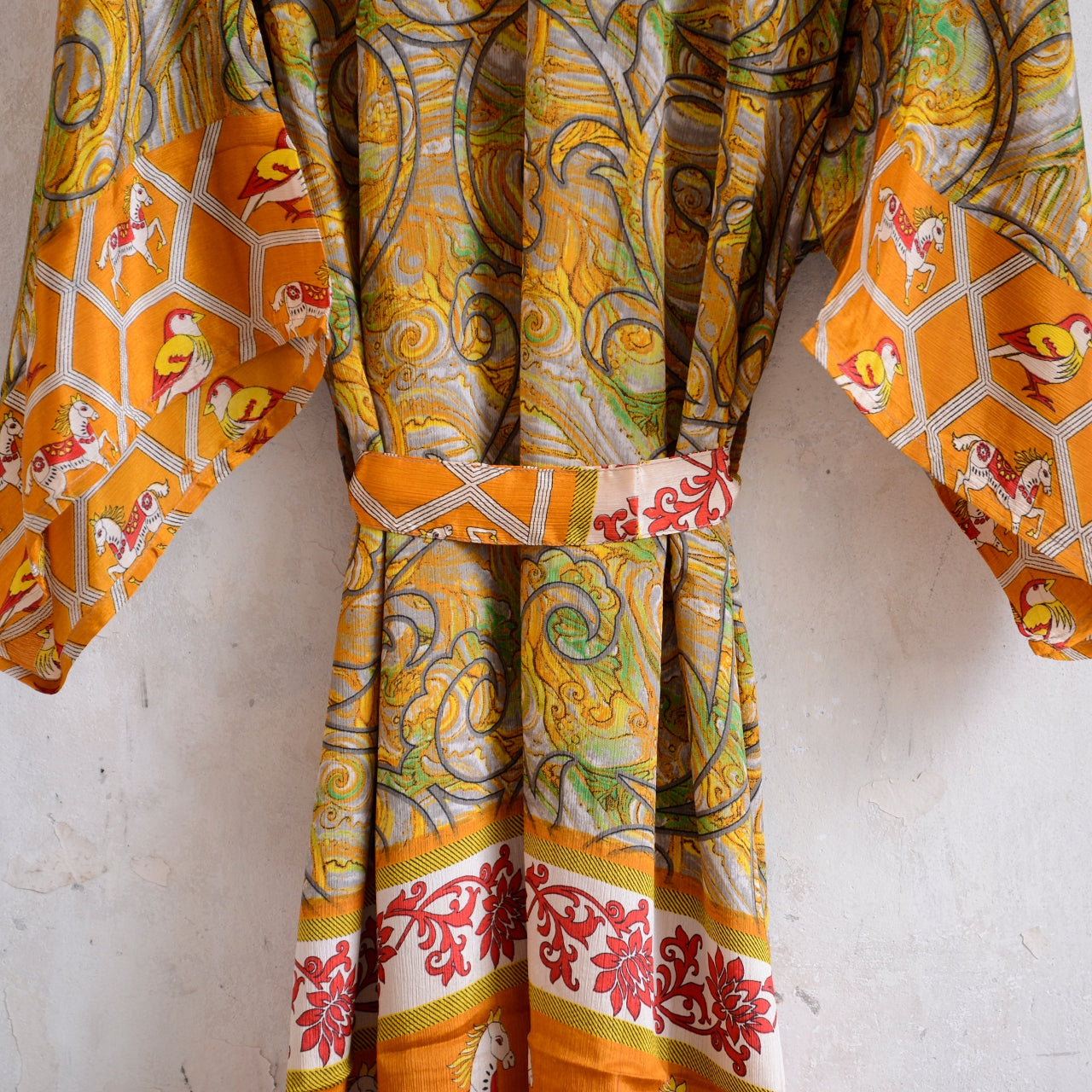 Vintage Saree Silk Kimono / Duster - Long