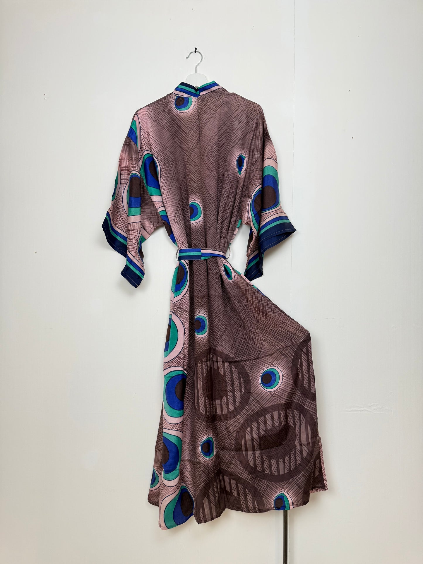 Vintage Saree Silk Kimono / Duster - Long