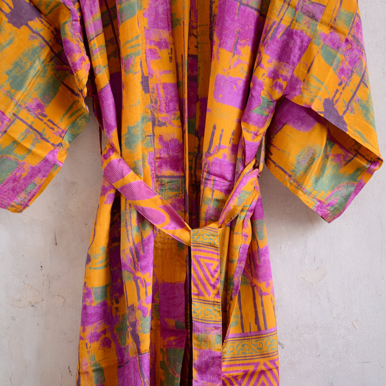 Long Vintage Silk Kimono
