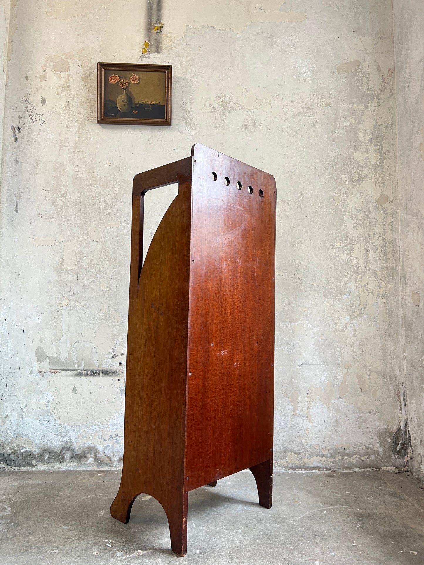 Secessionist style mahogany magazine rack, attributed to Wylie & Lochhead, Glasgow.