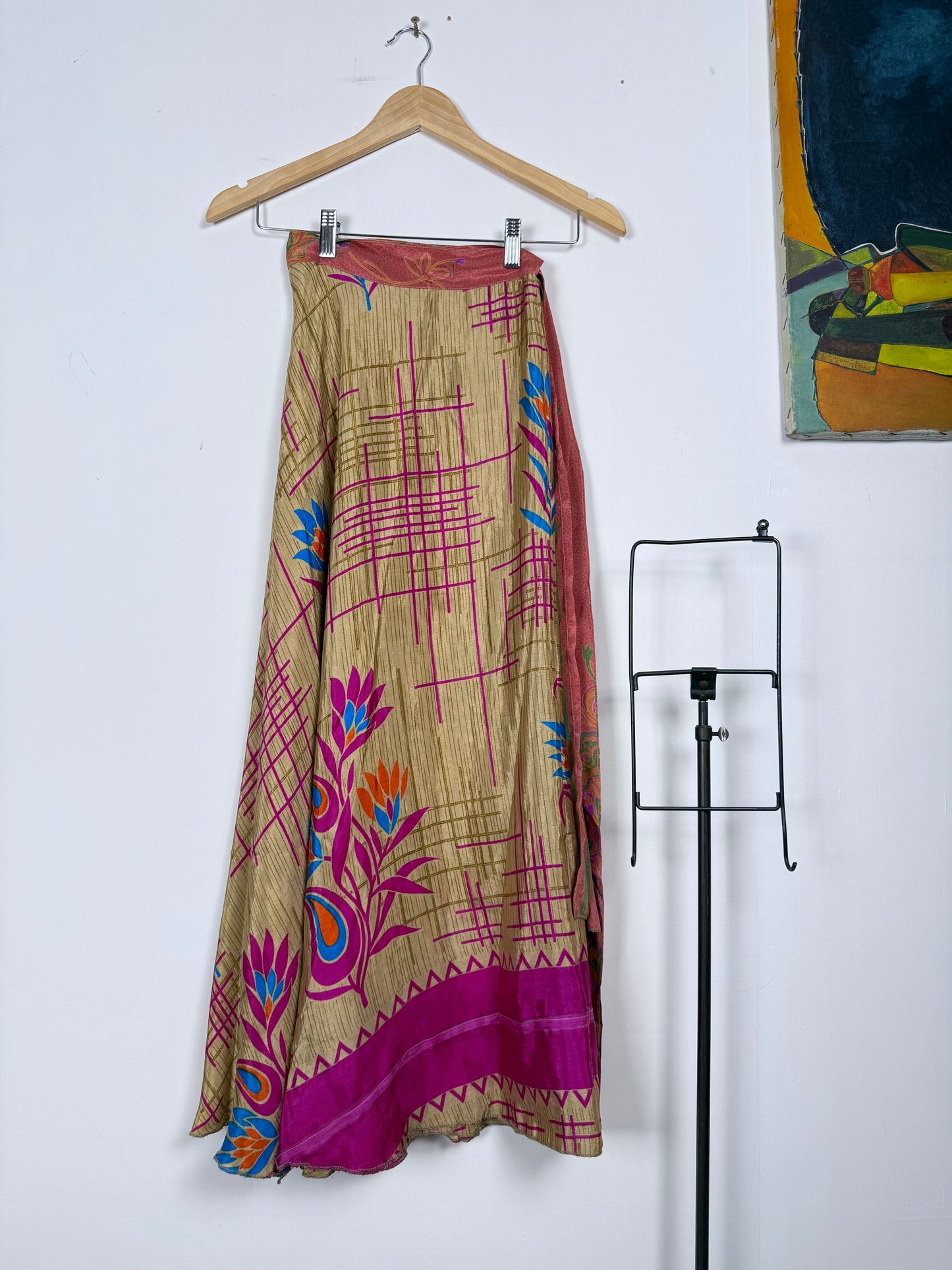 Vintage Saree Silk Wrap Skirt
