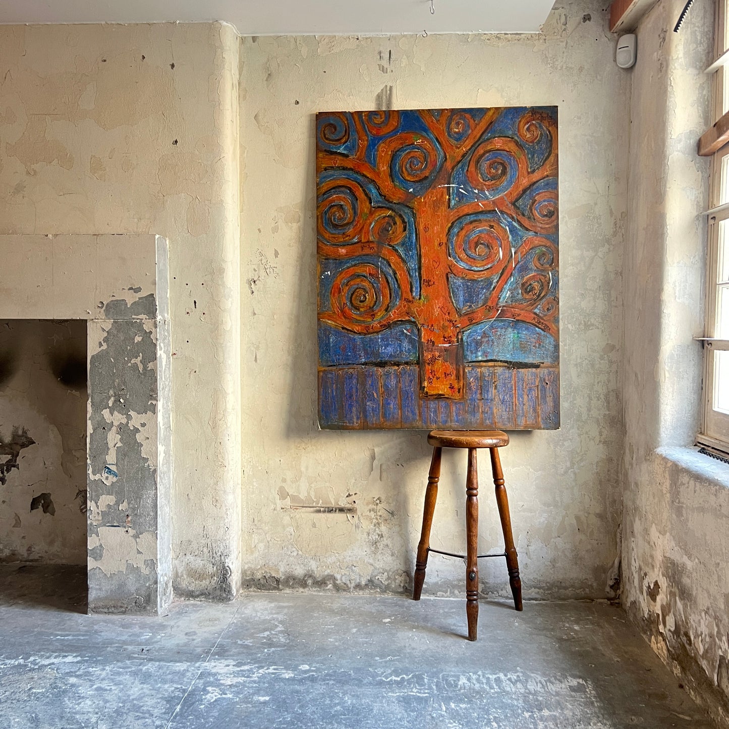 Double sided original mixed media artworks ‘The Prince’ and ‘The Tree of Life’ by contemporary artist Harry Charles Tim