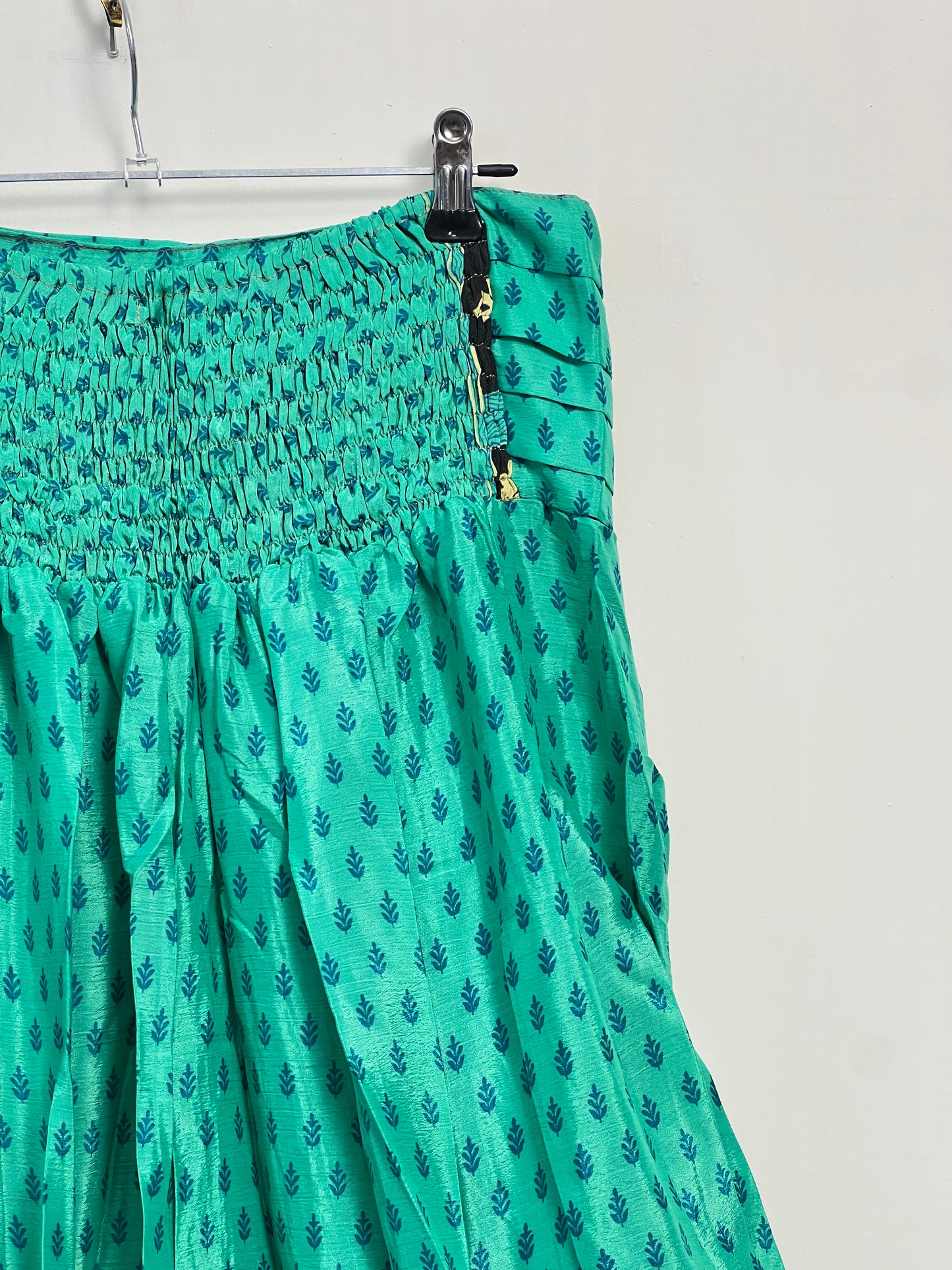 Vintage Saree Silk Pleated Skirt