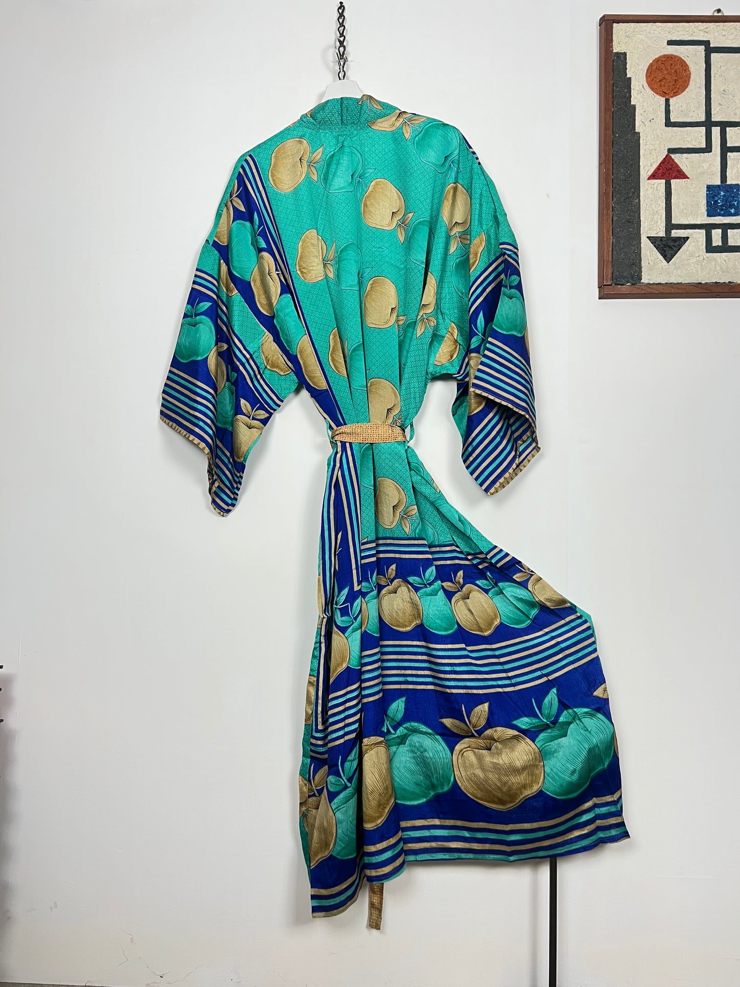 Vintage Saree Silk Kimono / Duster - Long - Wider Unisex Fit