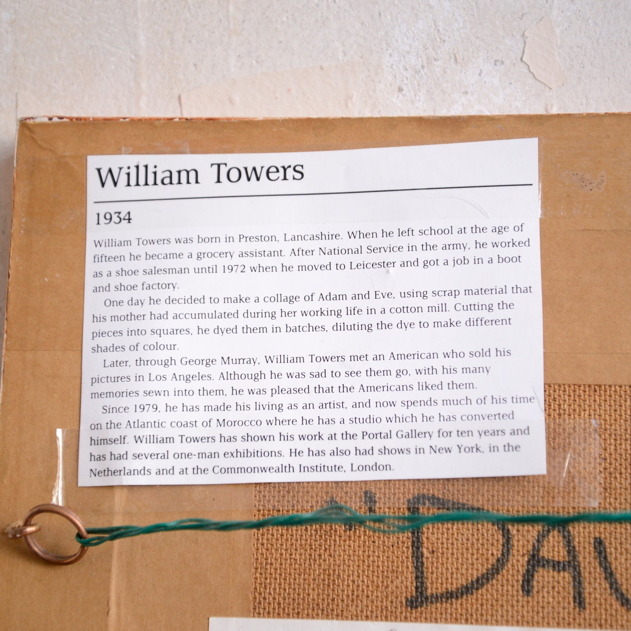 David's Song / William Towers, (1974)