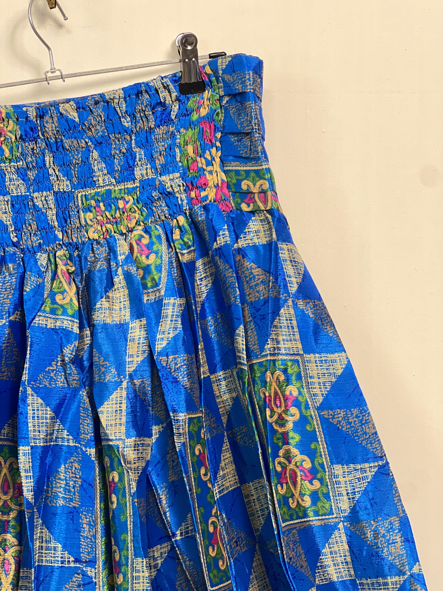 Vintage Saree Silk Pleated Skirt