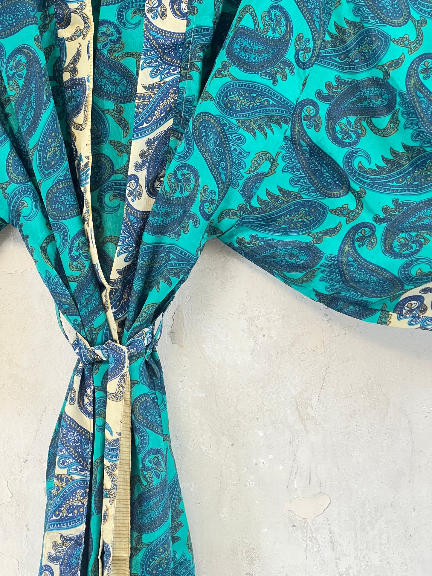Vintage Saree Silk Kimono / Duster - Short