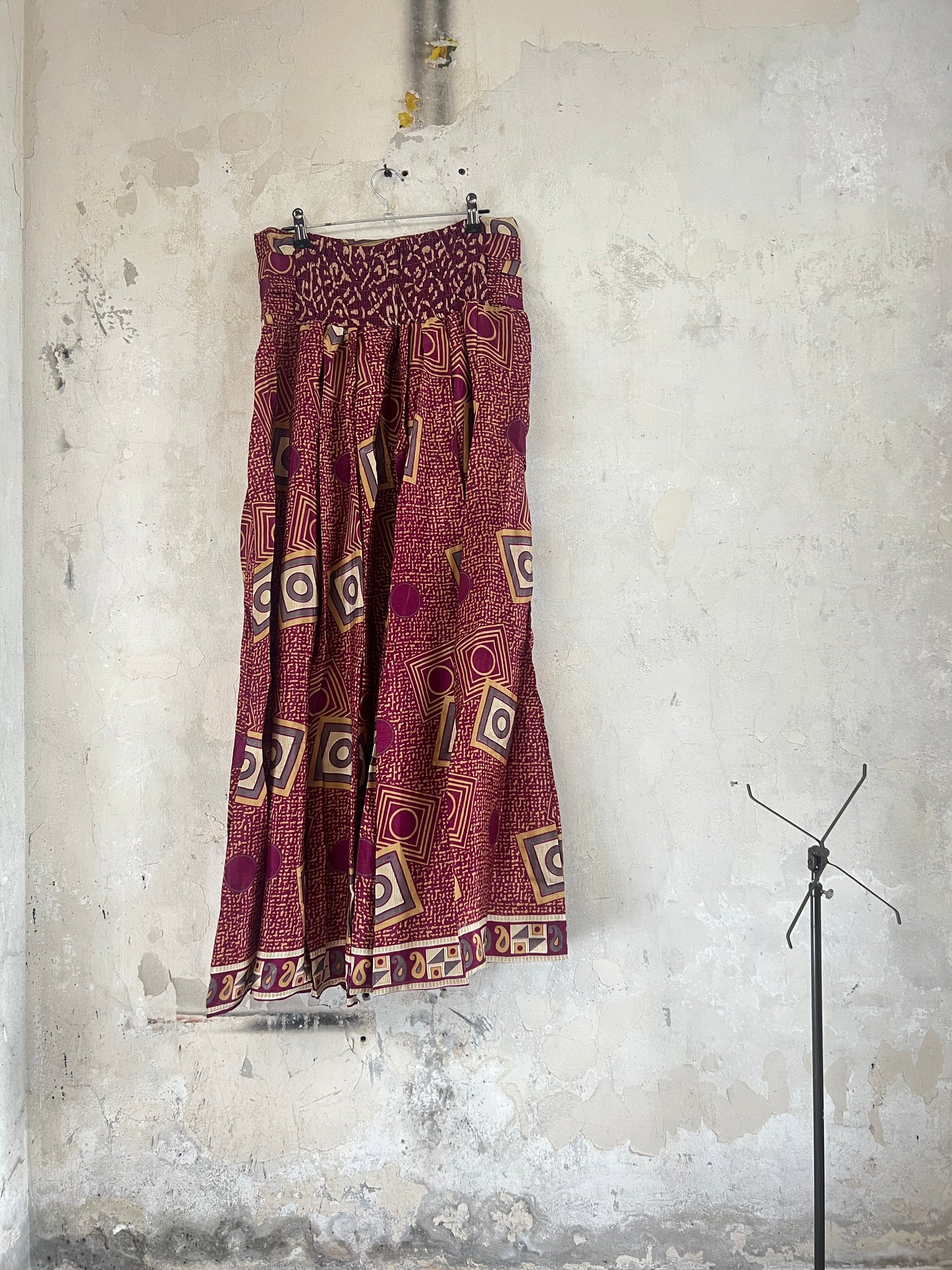 Vintage Saree Silk Pleated Skirt