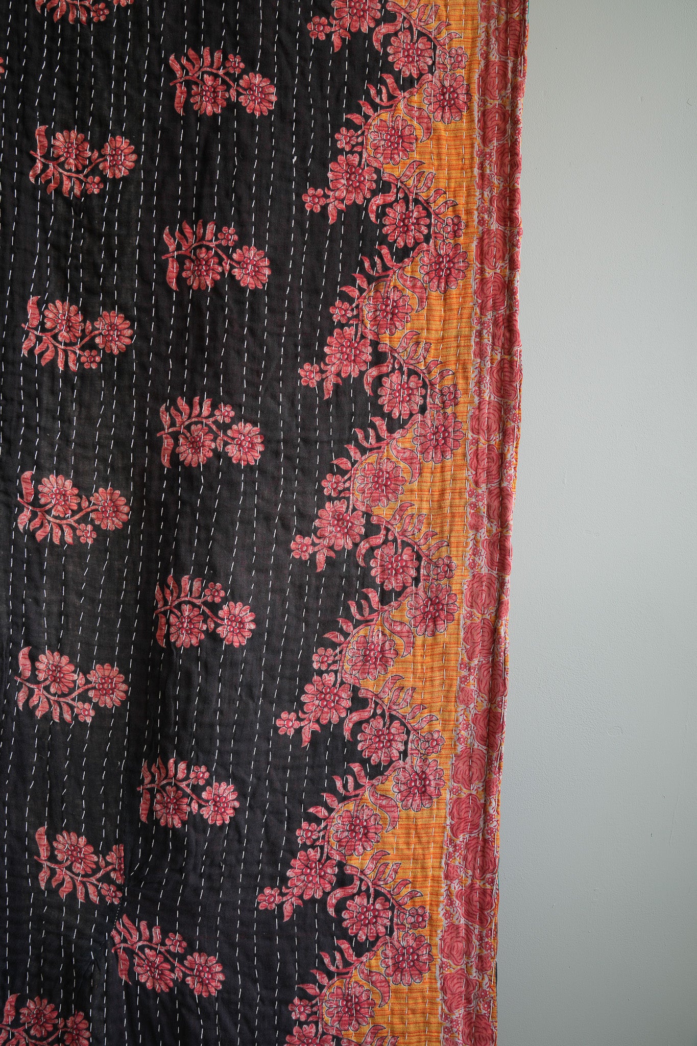 A Unique Vintage Cotton Kantha Quilt ~ 050