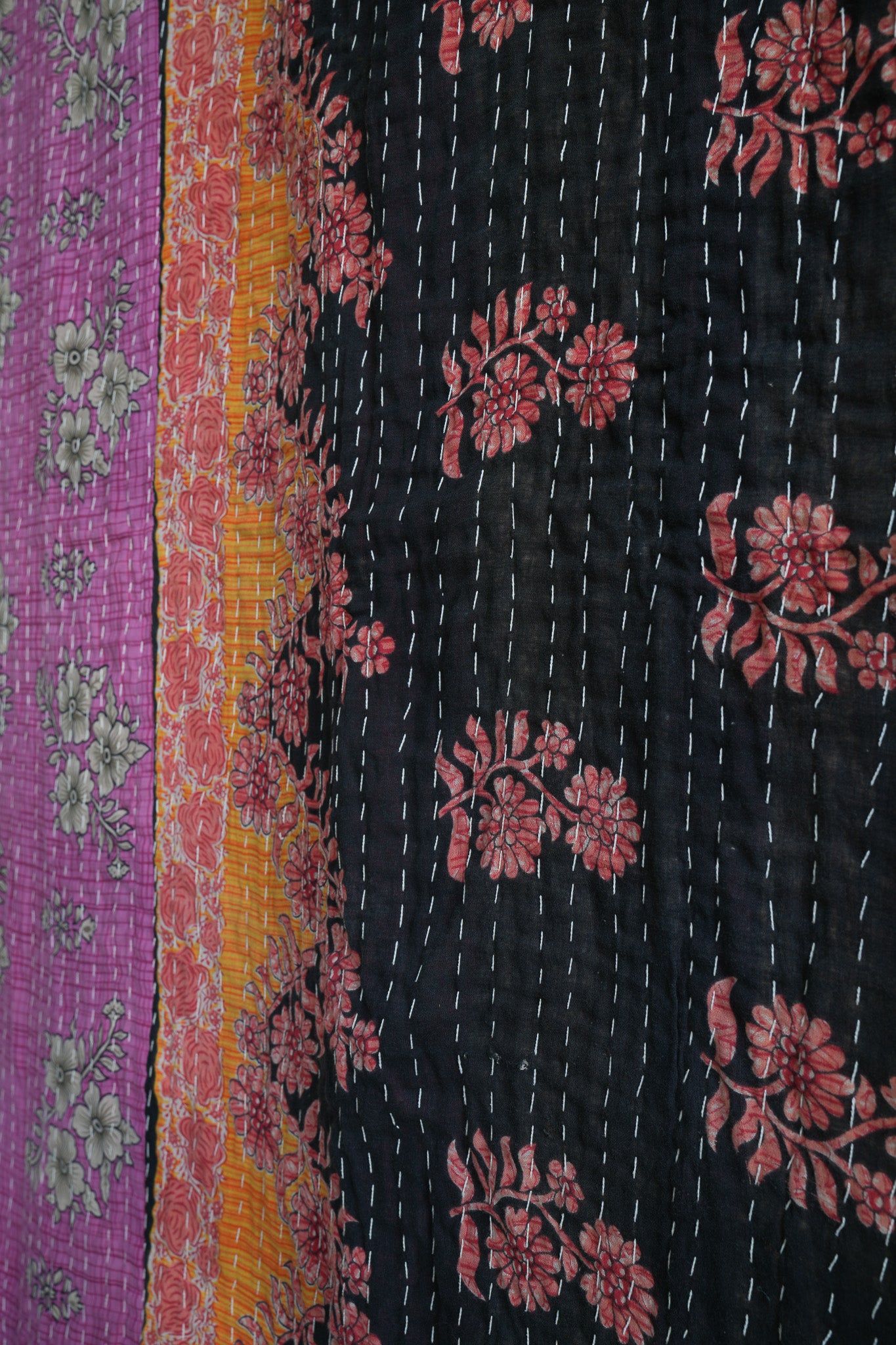 A Unique Vintage Cotton Kantha Quilt ~ 050