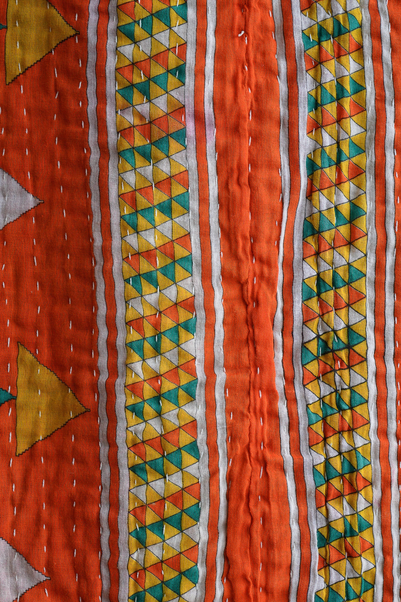 A Unique Vintage Cotton Kantha Quilt ~ 050