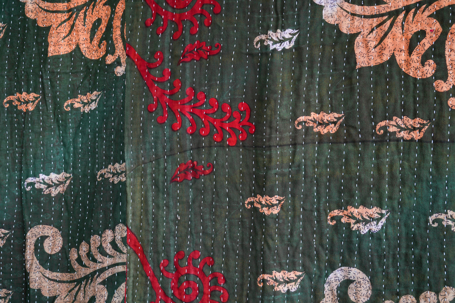 A Unique Vintage Cotton Kantha Quilt ~ 056
