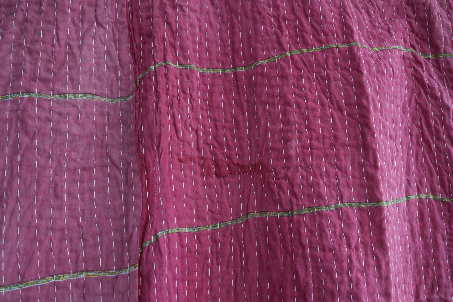 A Unique Vintage Cotton Kantha Quilt ~ 059