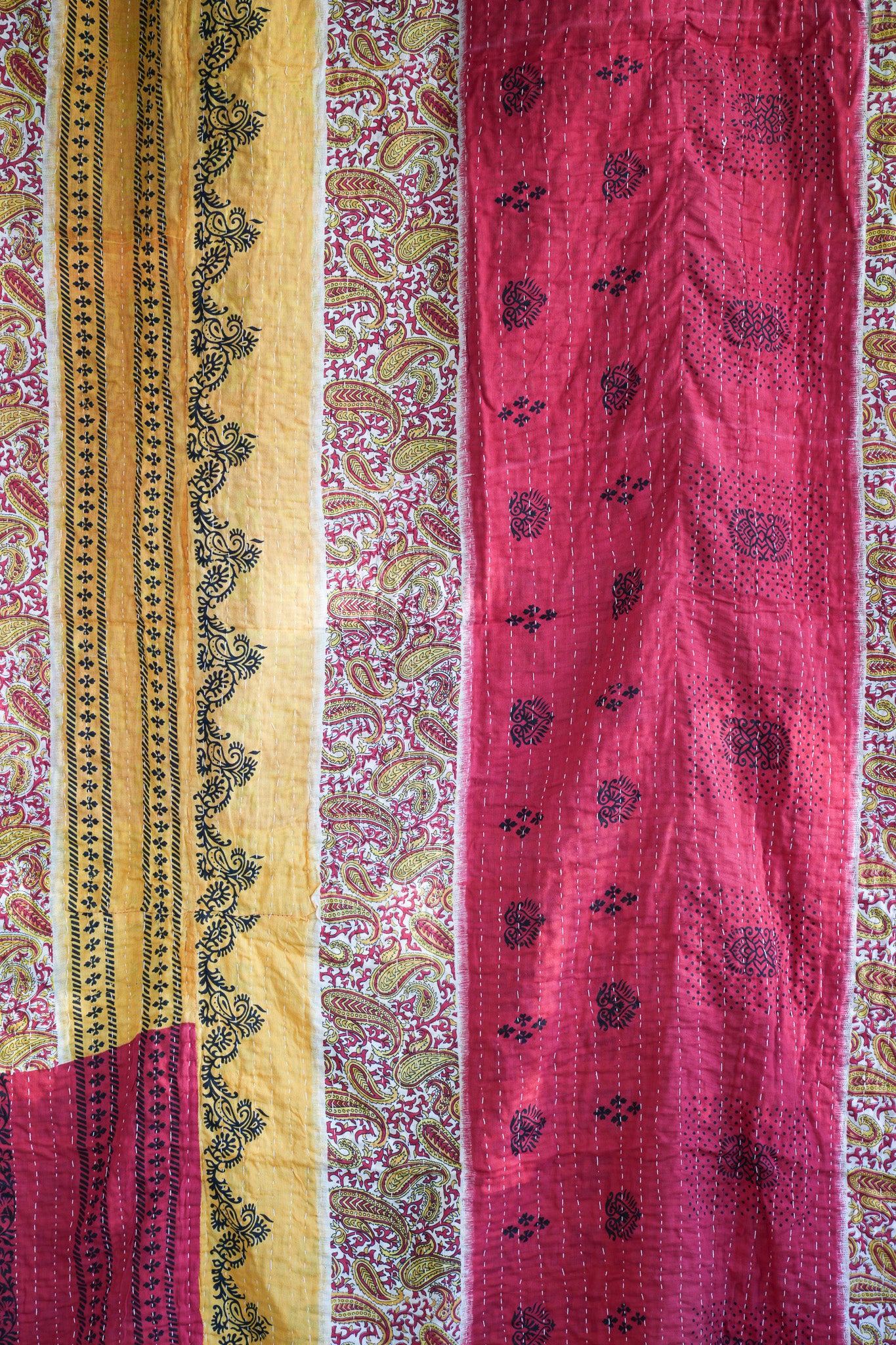A Unique Vintage Cotton Kantha Quilt ~ 065