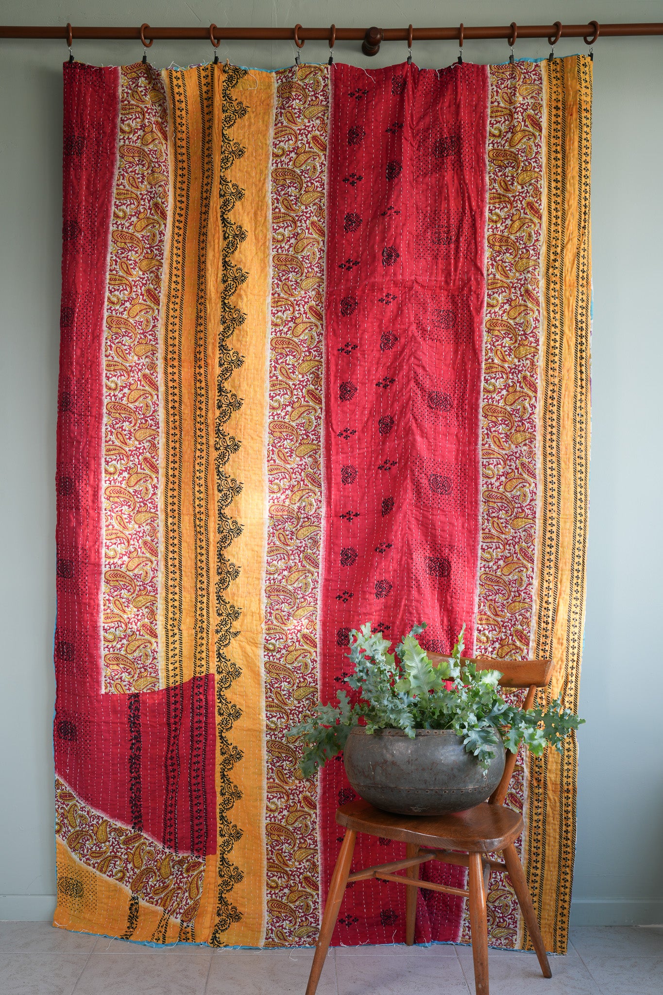 A Unique Vintage Cotton Kantha Quilt ~ 065