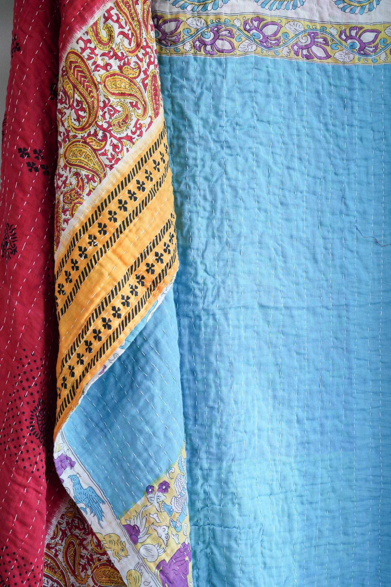 A Unique Vintage Cotton Kantha Quilt ~ 065