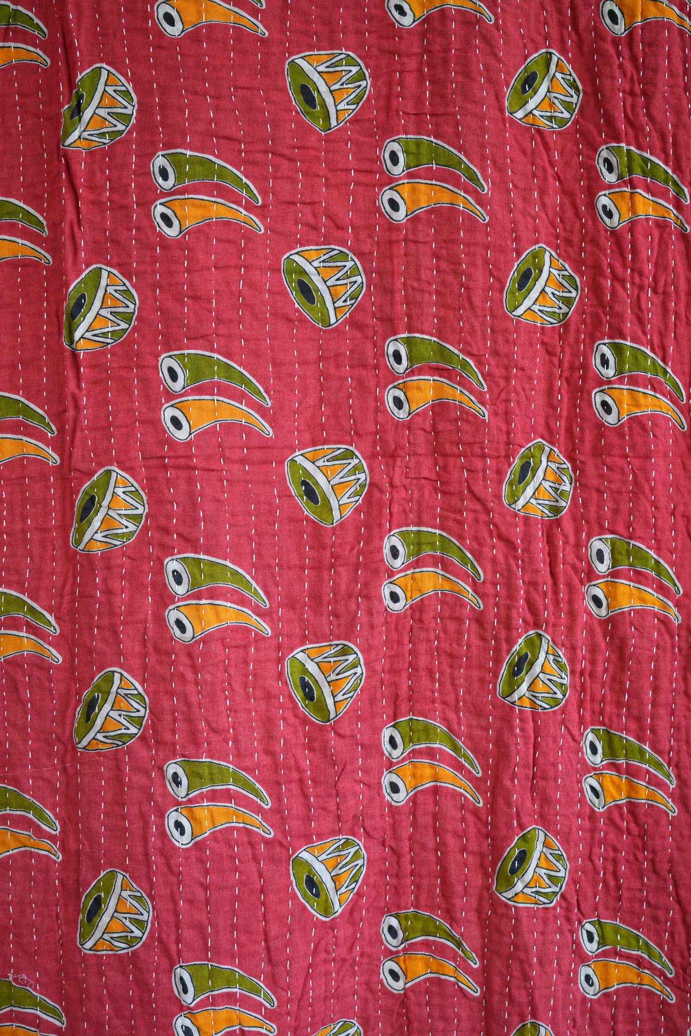 A Unique Vintage Cotton Kantha Quilt ~ 067