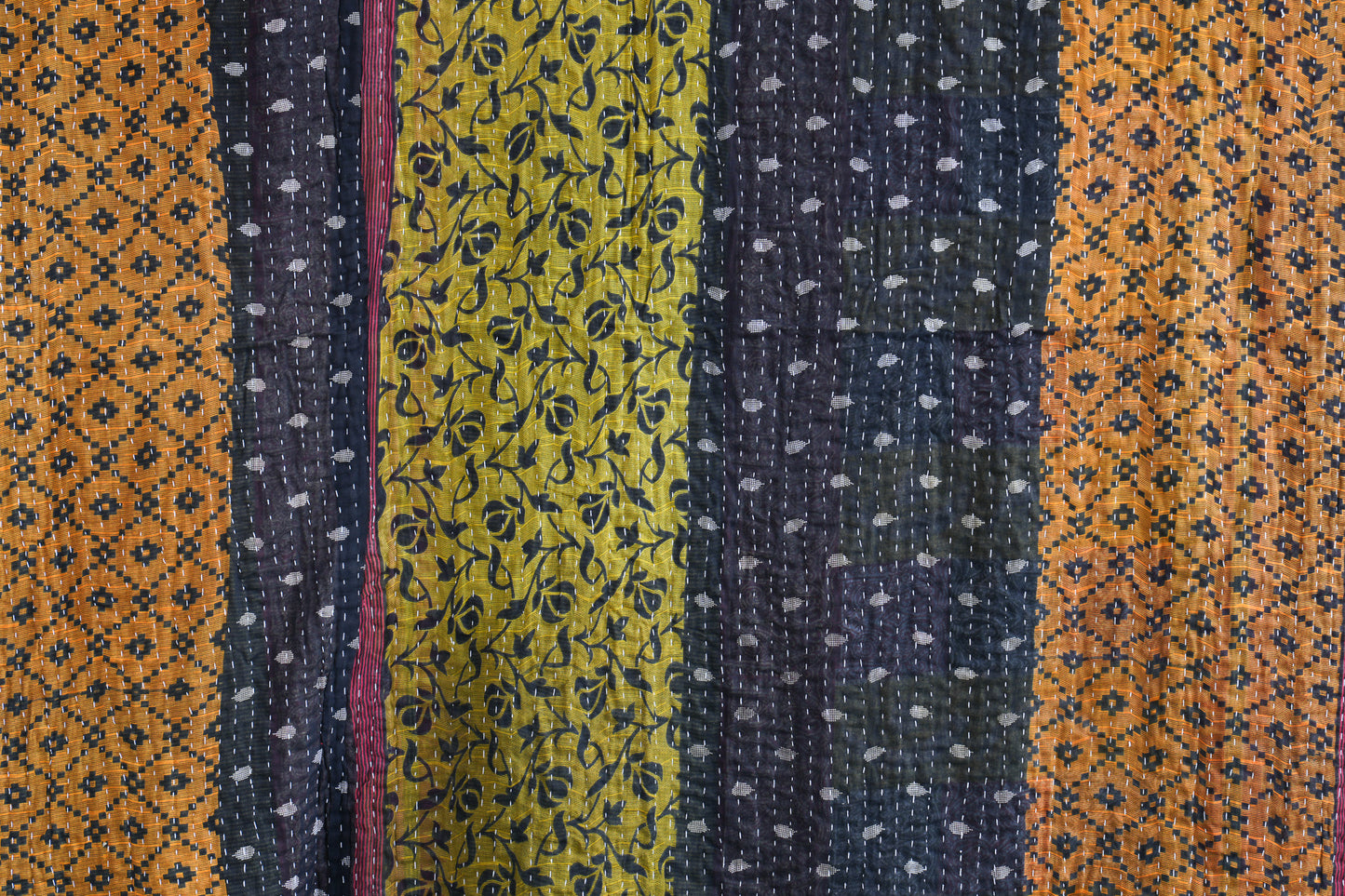 A Unique Vintage Cotton Kantha Quilt ~ 071