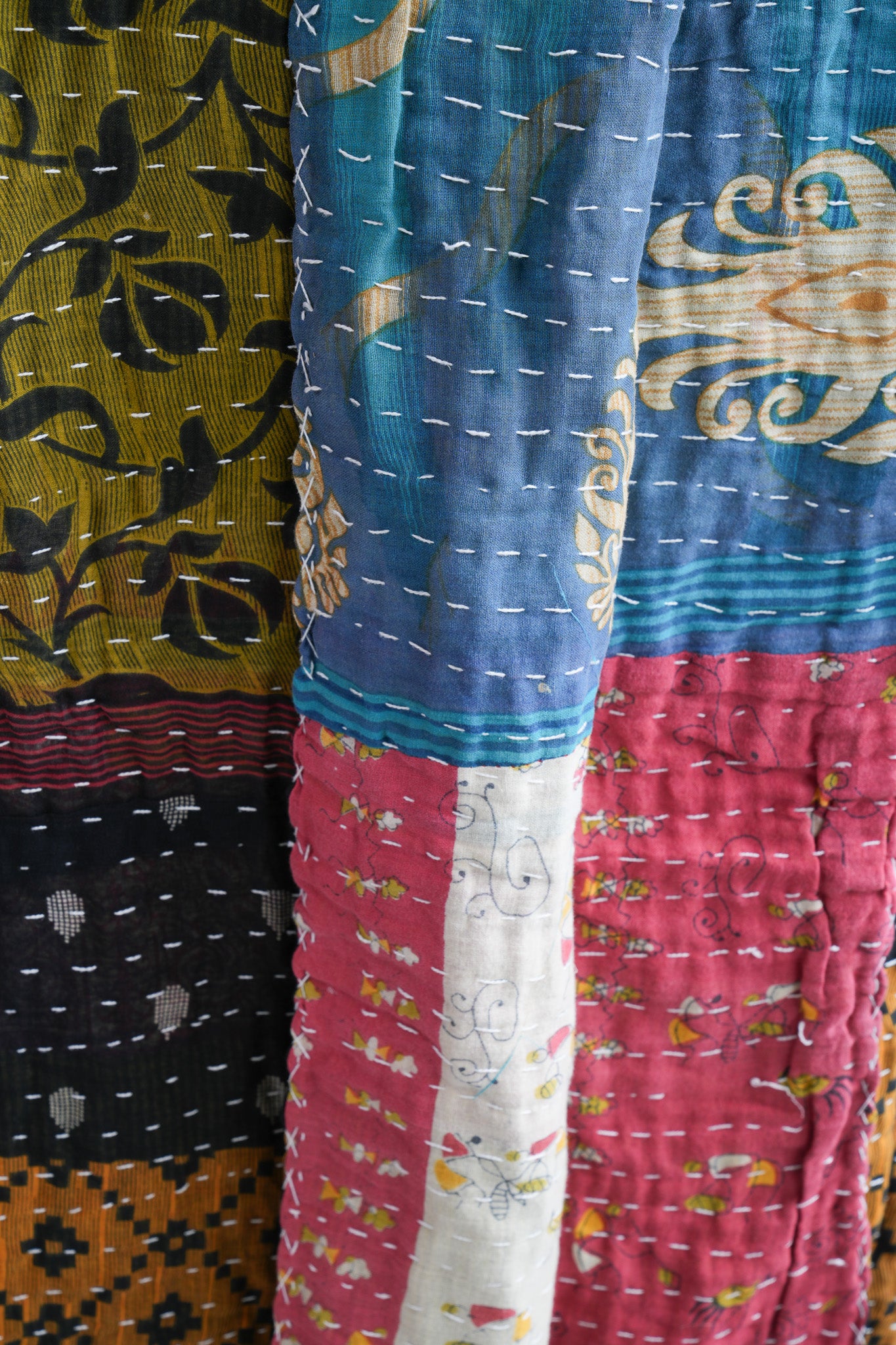 A Unique Vintage Cotton Kantha Quilt ~ 071
