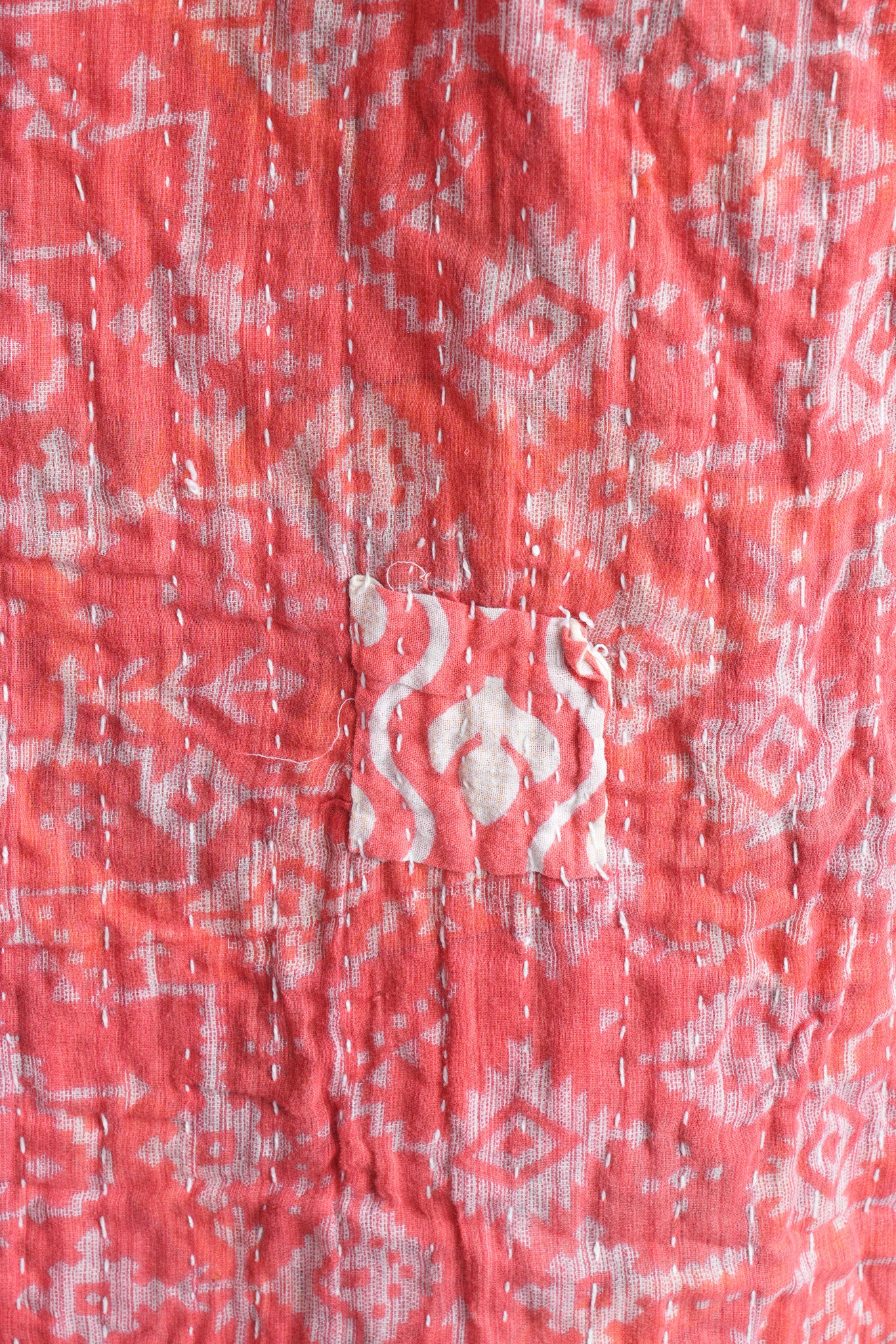 A Unique Vintage Cotton Kantha Quilt ~ 074