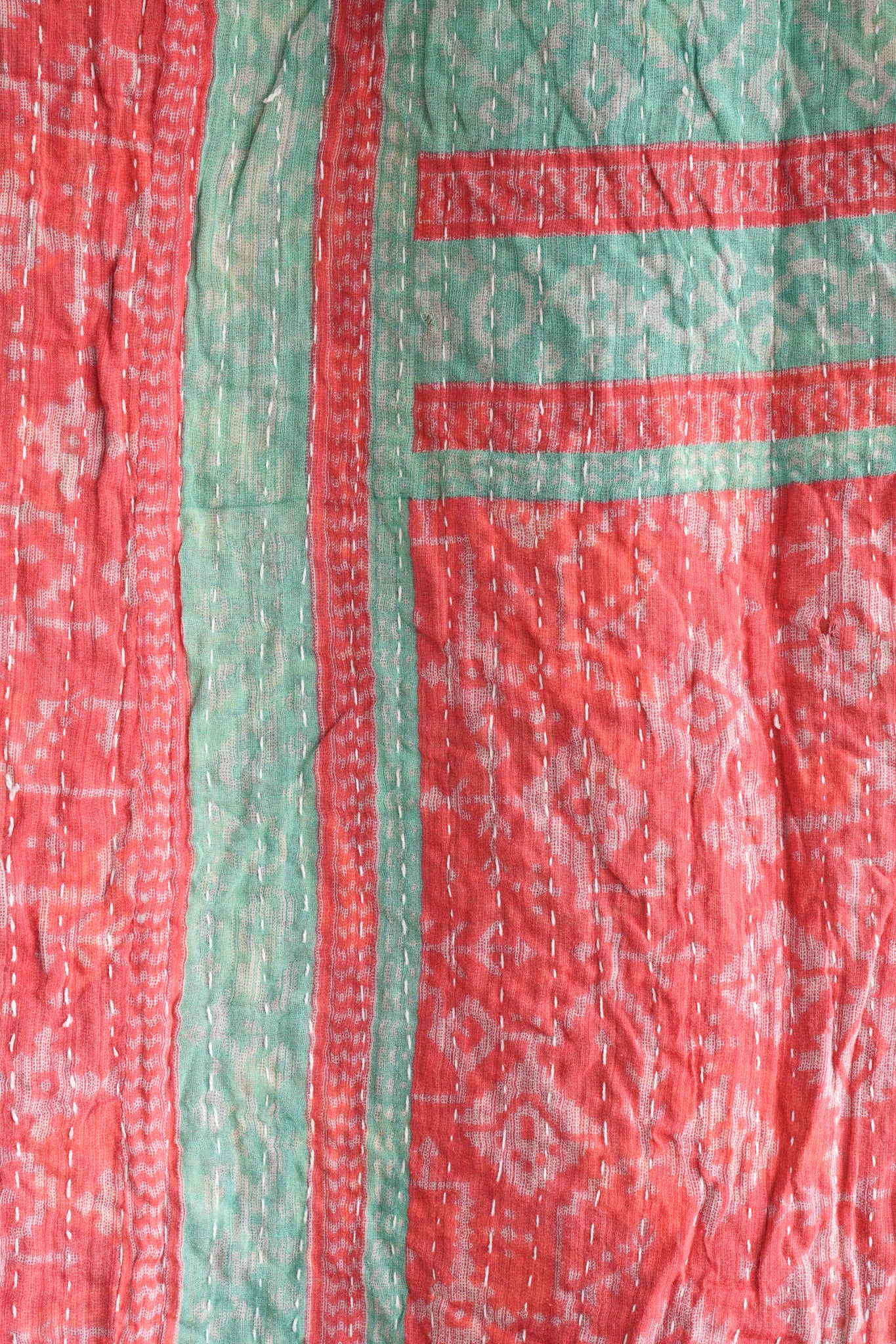 A Unique Vintage Cotton Kantha Quilt ~ 074