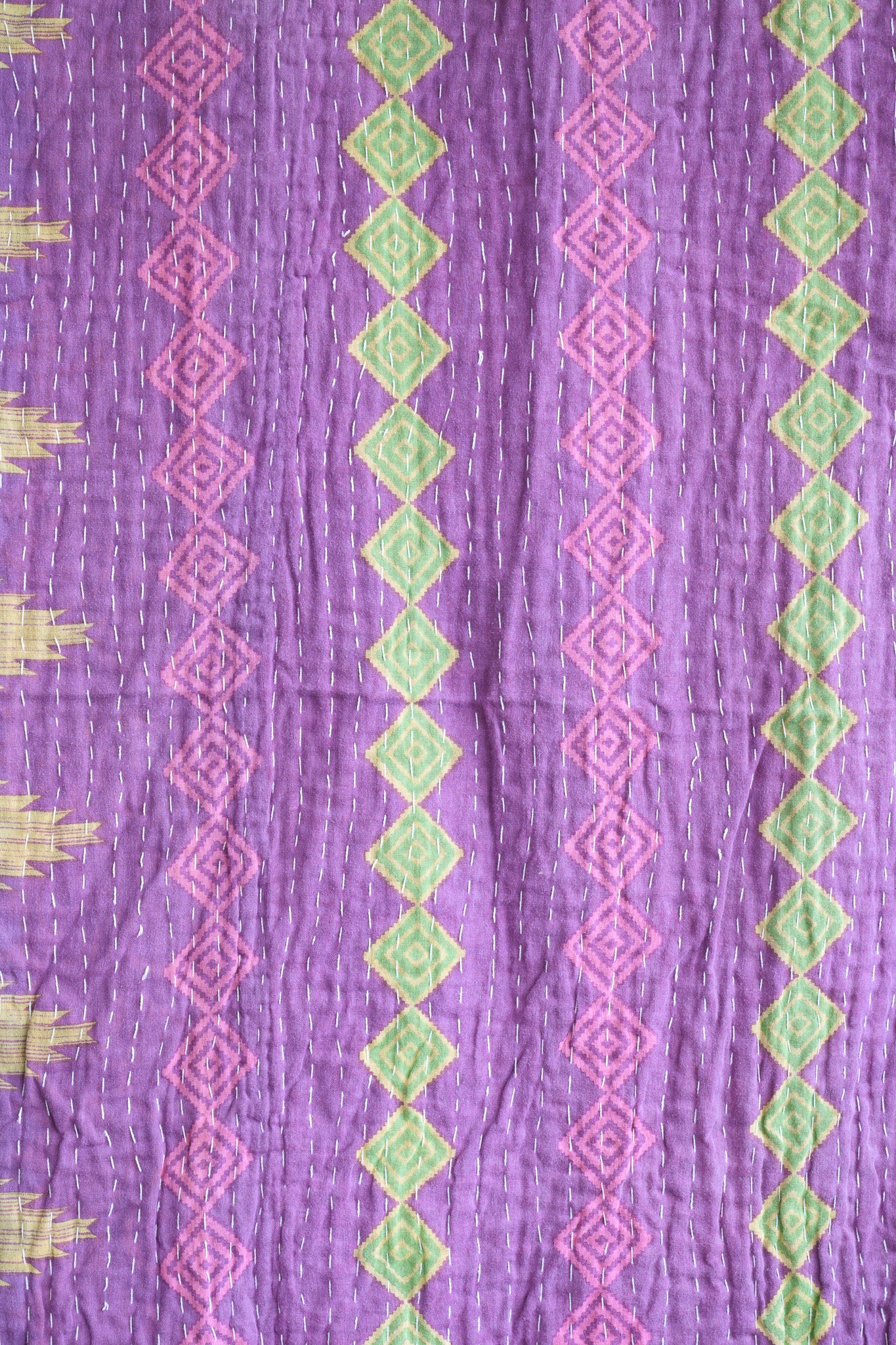 A Unique Vintage Cotton Kantha Quilt ~078