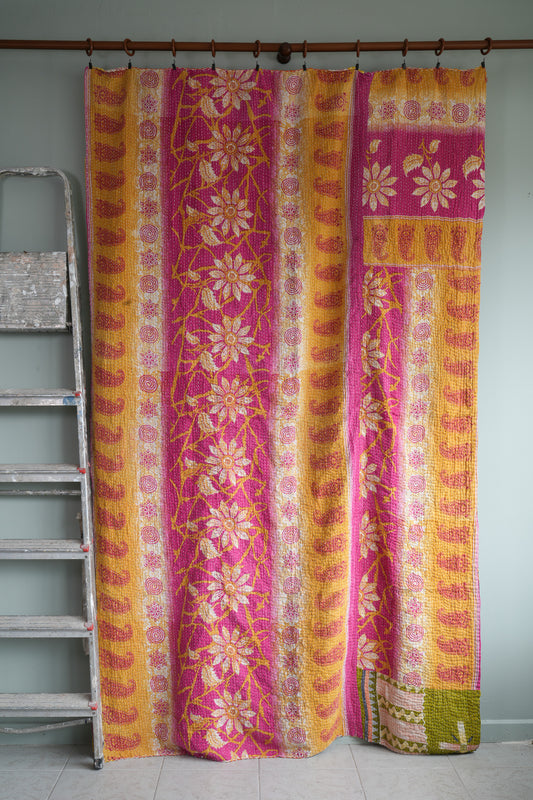 A Unique Vintage Cotton Kantha Quilt